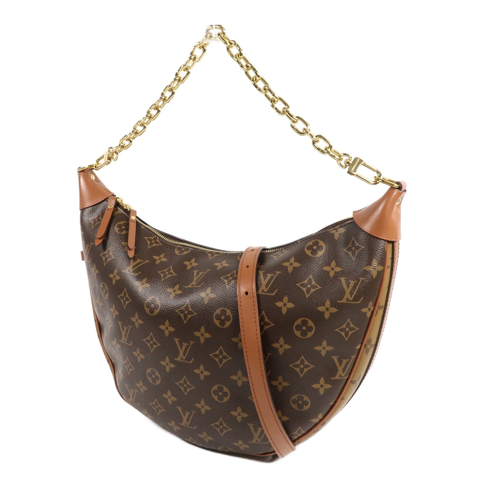 LOUIS VUITTON Monogram Reverse Loop Hobo手挽肩背兩用袋