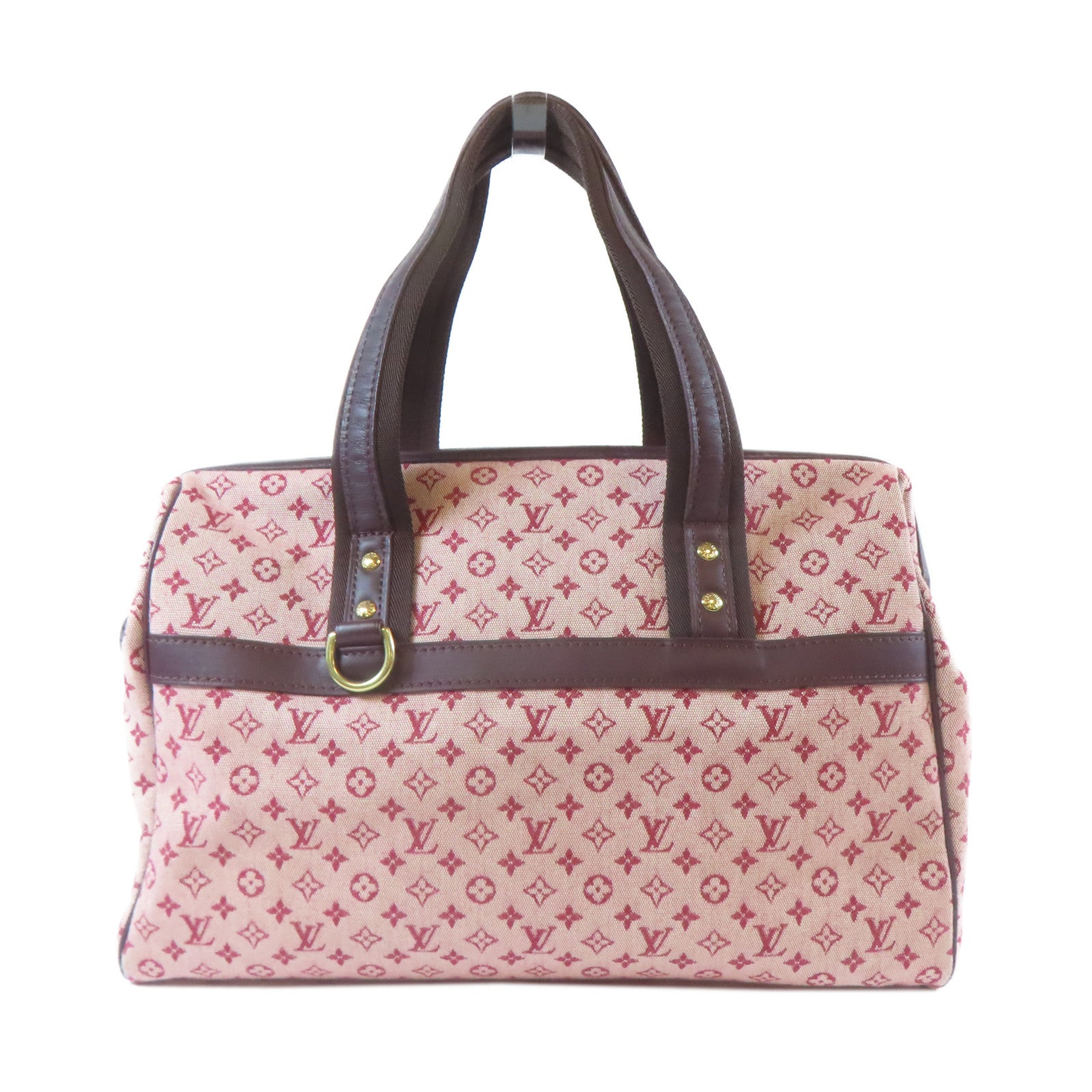 LOUIS VUITTON Monogram Mini Josephine GM金扣手挽袋紅色