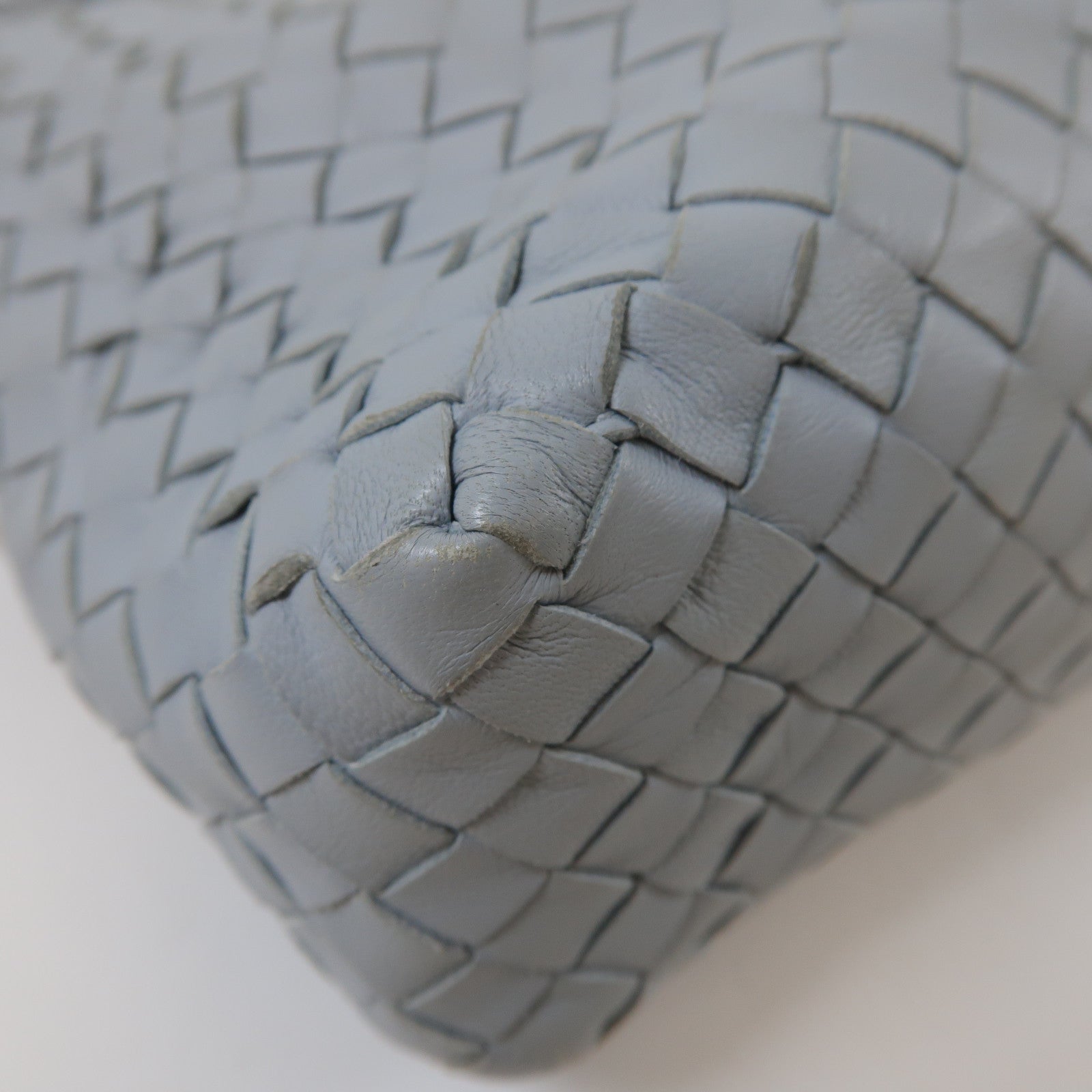 BOTTEGA VENETA 織紋羊皮皮革Shoulder Bag肩背袋藍色