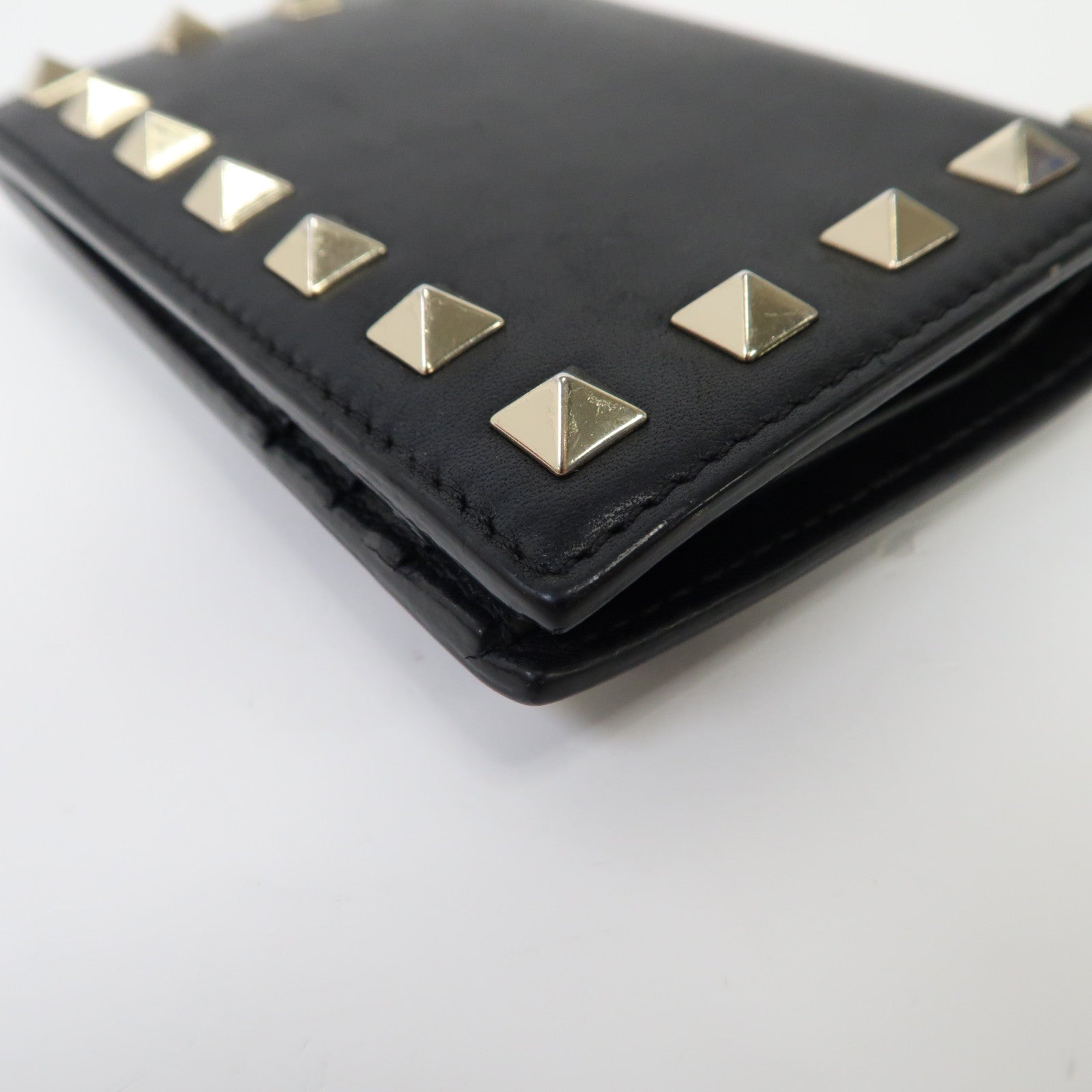 Valentino 牛皮皮革Rockstud Wallet錢包黑色
