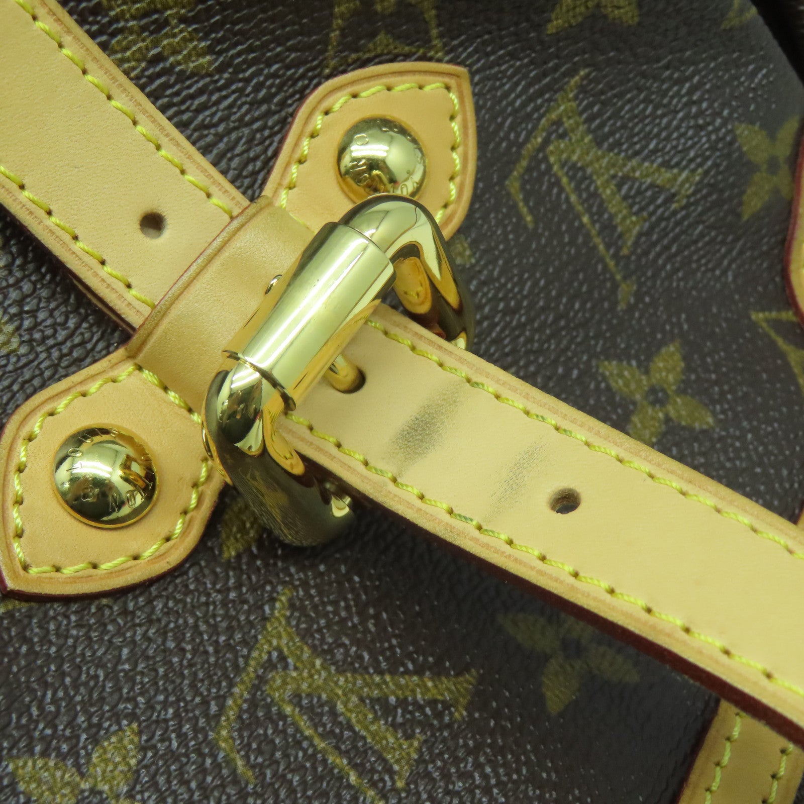 LOUIS VUITTON Monogram Palermo GM金扣手挽肩背兩用袋啡色