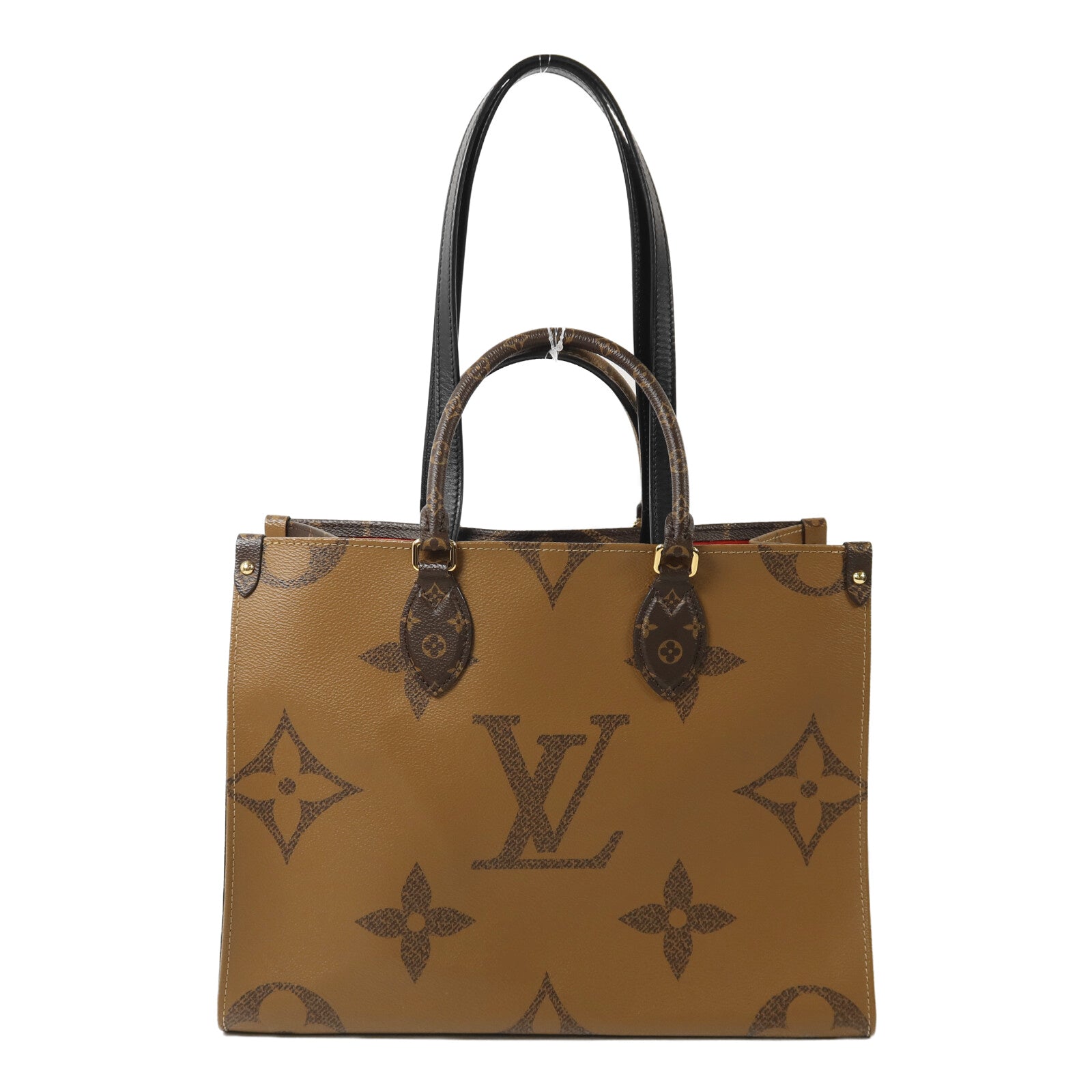LOUIS VUITTON Monogram Giant/Monogram Reverse On The Go MM金扣手挽肩背兩用袋