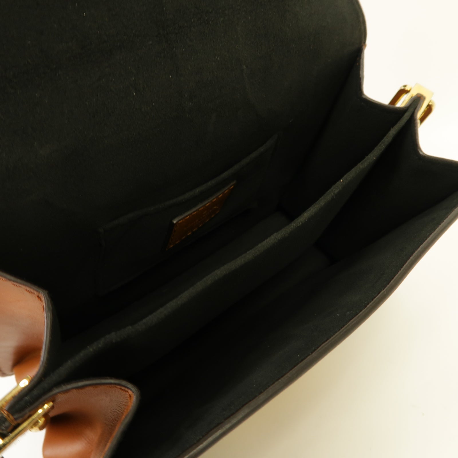 LOUIS VUITTON 【激減優惠】Monogram Reverse Mini Dauphine金扣肩背袋棕色
