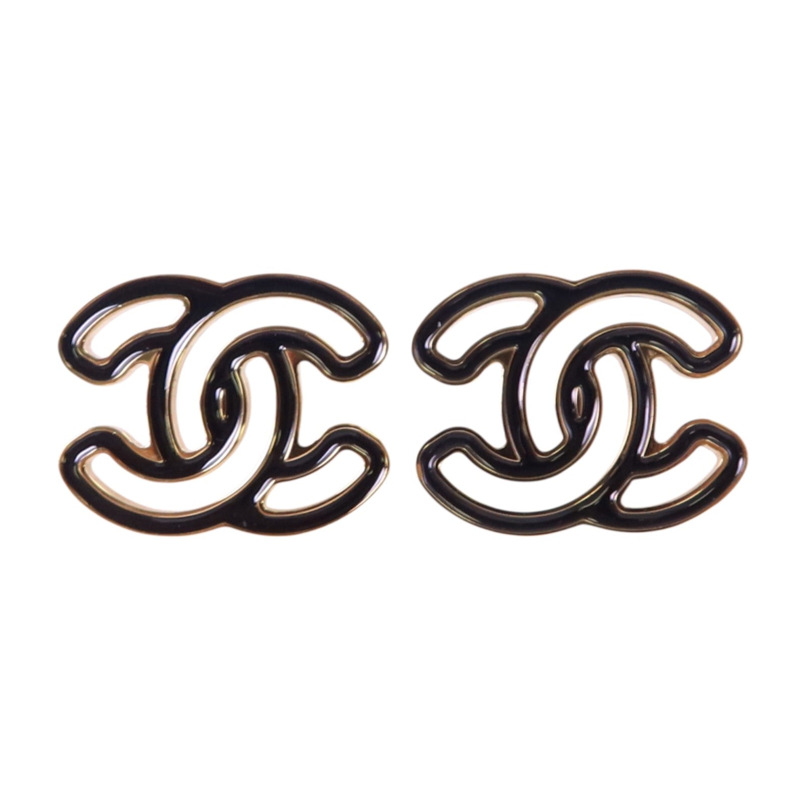 CHANEL 【激減優惠】金屬CC Earrings金扣耳環