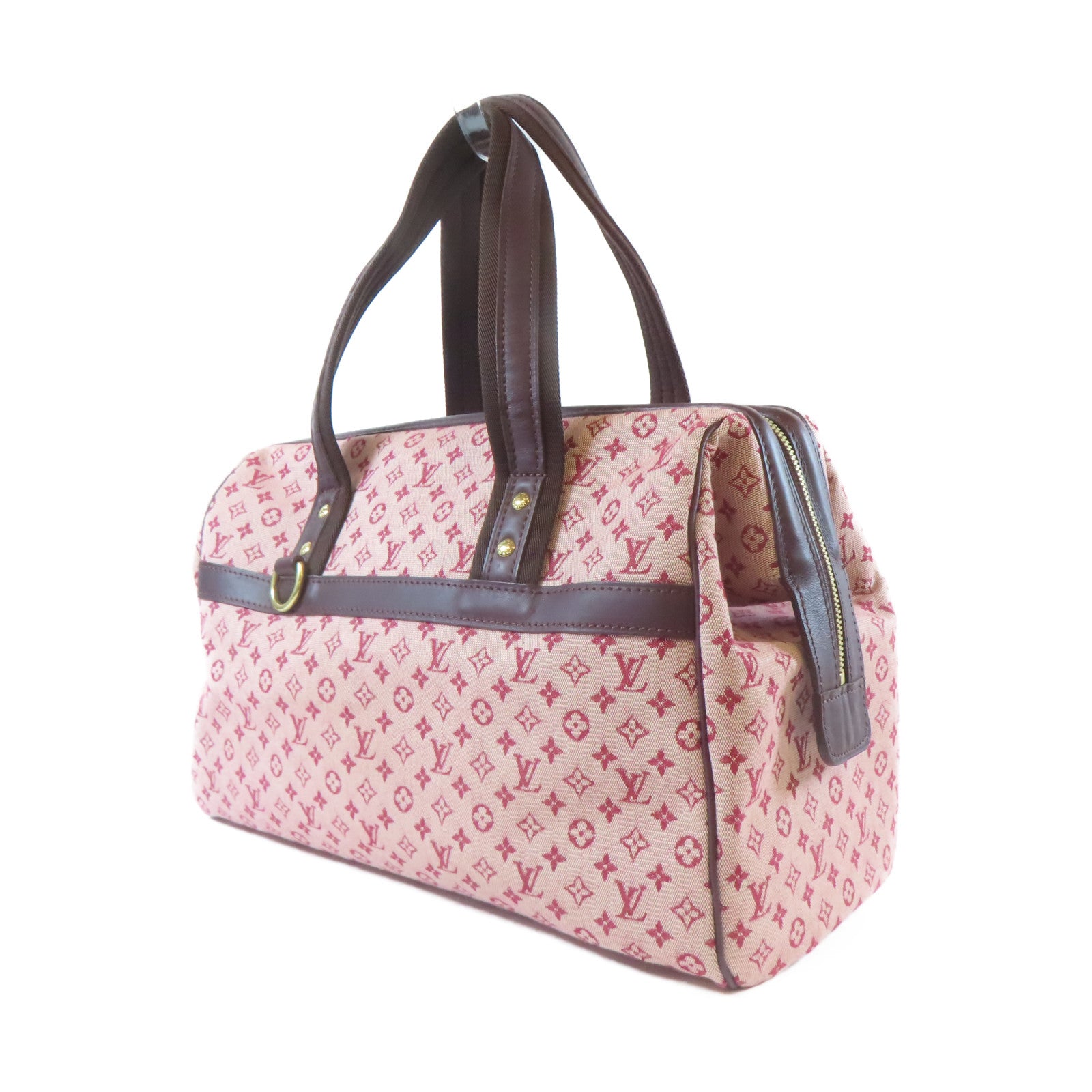 LOUIS VUITTON Monogram Mini Josephine GM金扣手挽袋紅色