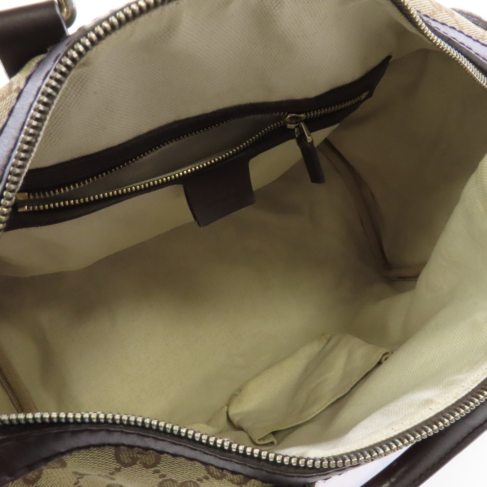 GUCCI 【激減優惠】帆布/皮革2 Way Boston Bag金扣手挽肩背兩用袋啡色