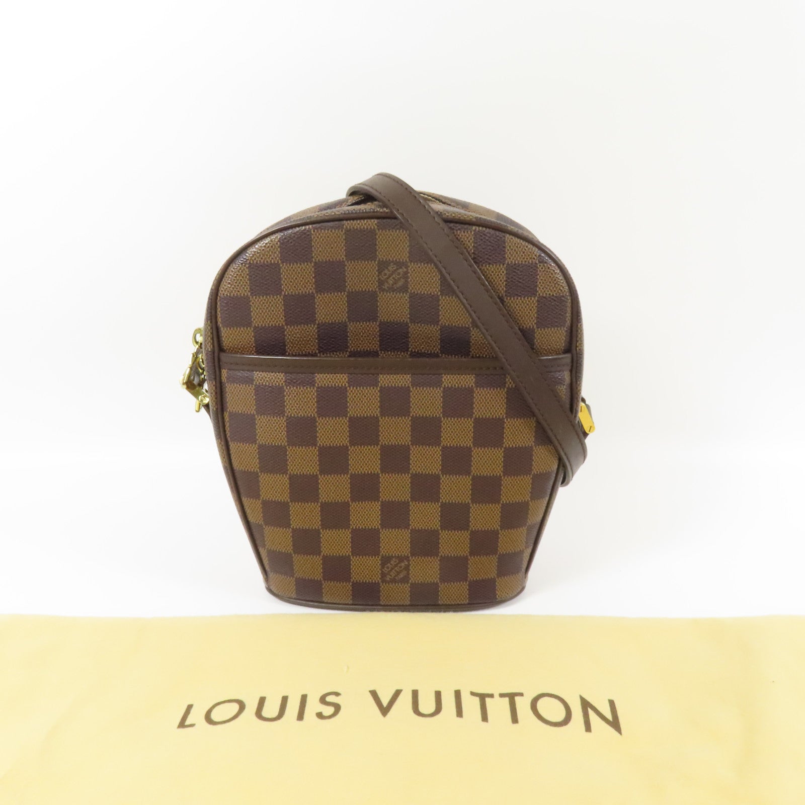 LOUIS VUITTON Damier Ipanema PM金扣肩背袋