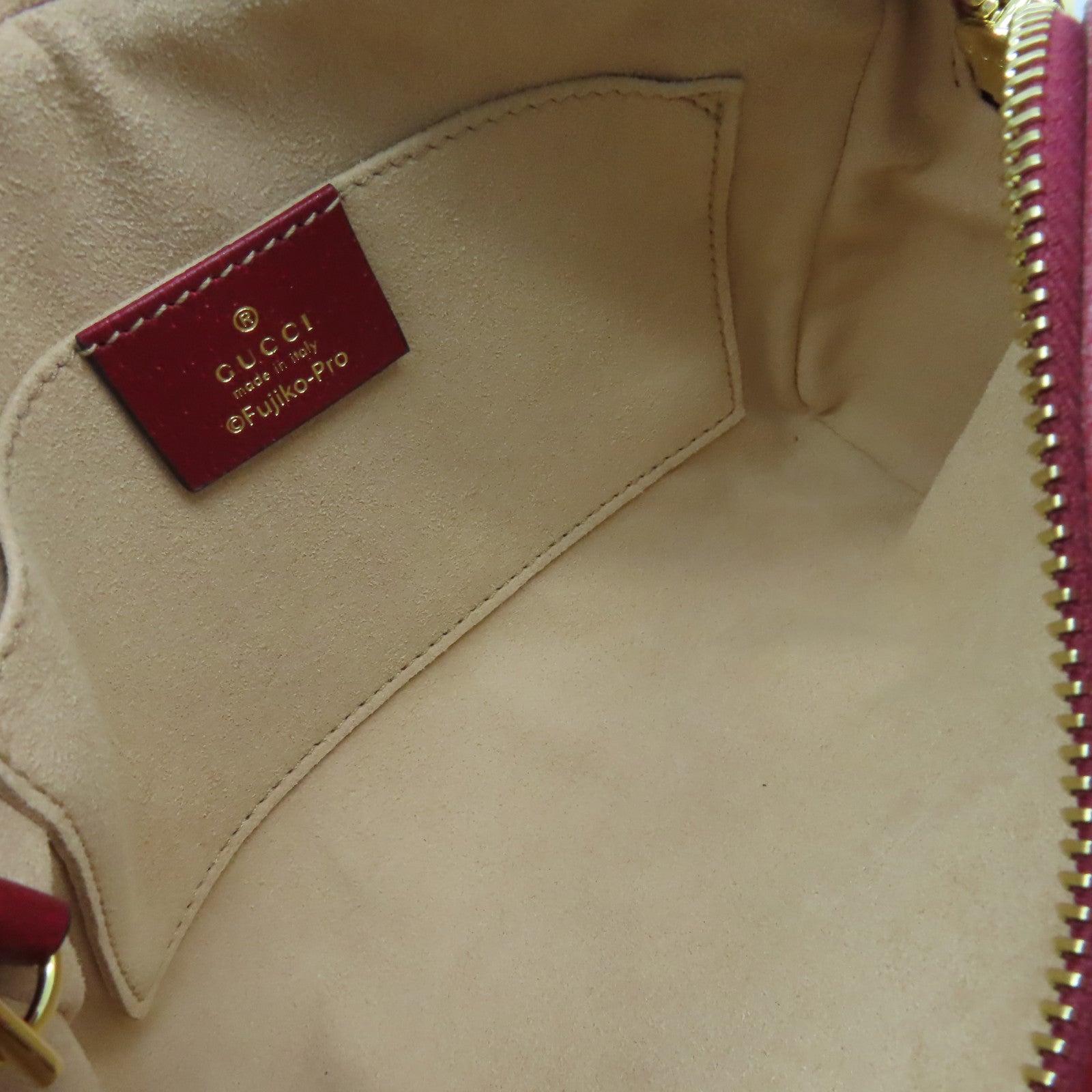 GUCCI 【激減優惠】塗層帆布Doraemon Mini Shoulder Bag金扣肩背袋啡色/酒紅色