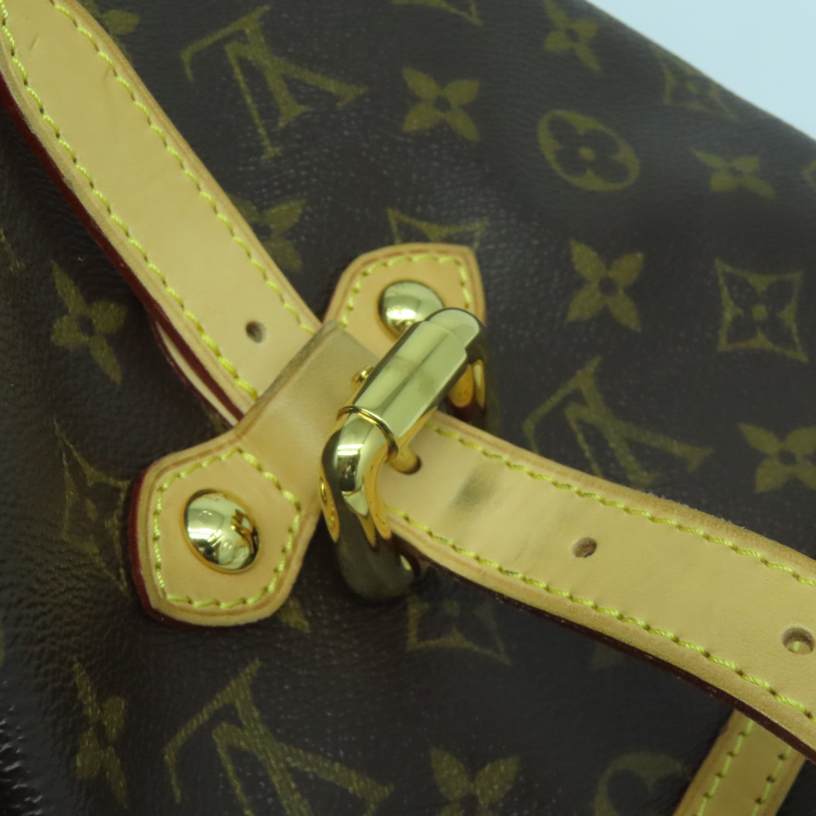 LOUIS VUITTON Monogram Palermo GM金扣手挽肩背兩用袋啡色