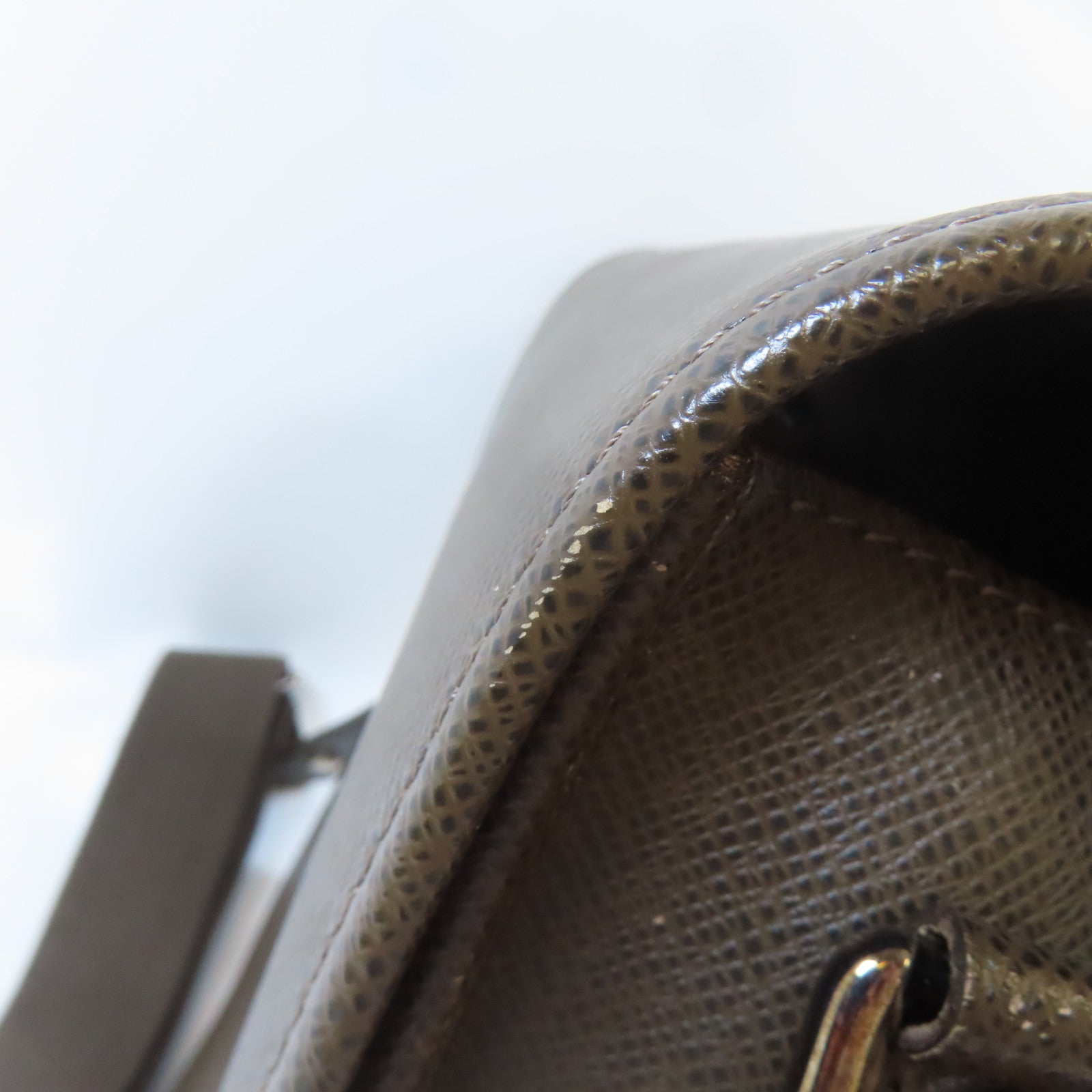 LOUIS VUITTON Taiga Andrei Messenger Bag銀扣肩背袋啡色