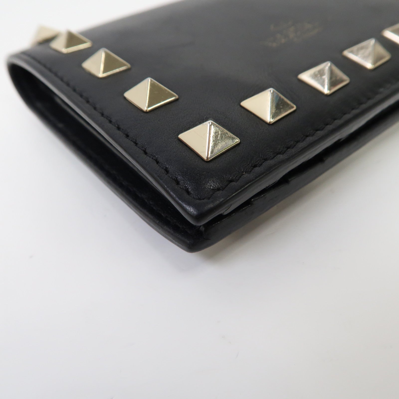 Valentino 牛皮皮革Rockstud Wallet錢包黑色