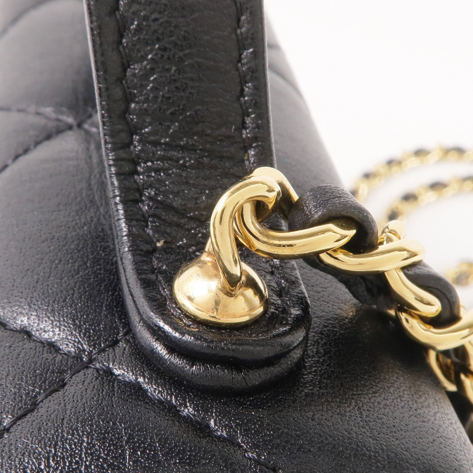 CHANEL 牛皮皮革2 Way Shoulder金扣手挽肩背兩用袋