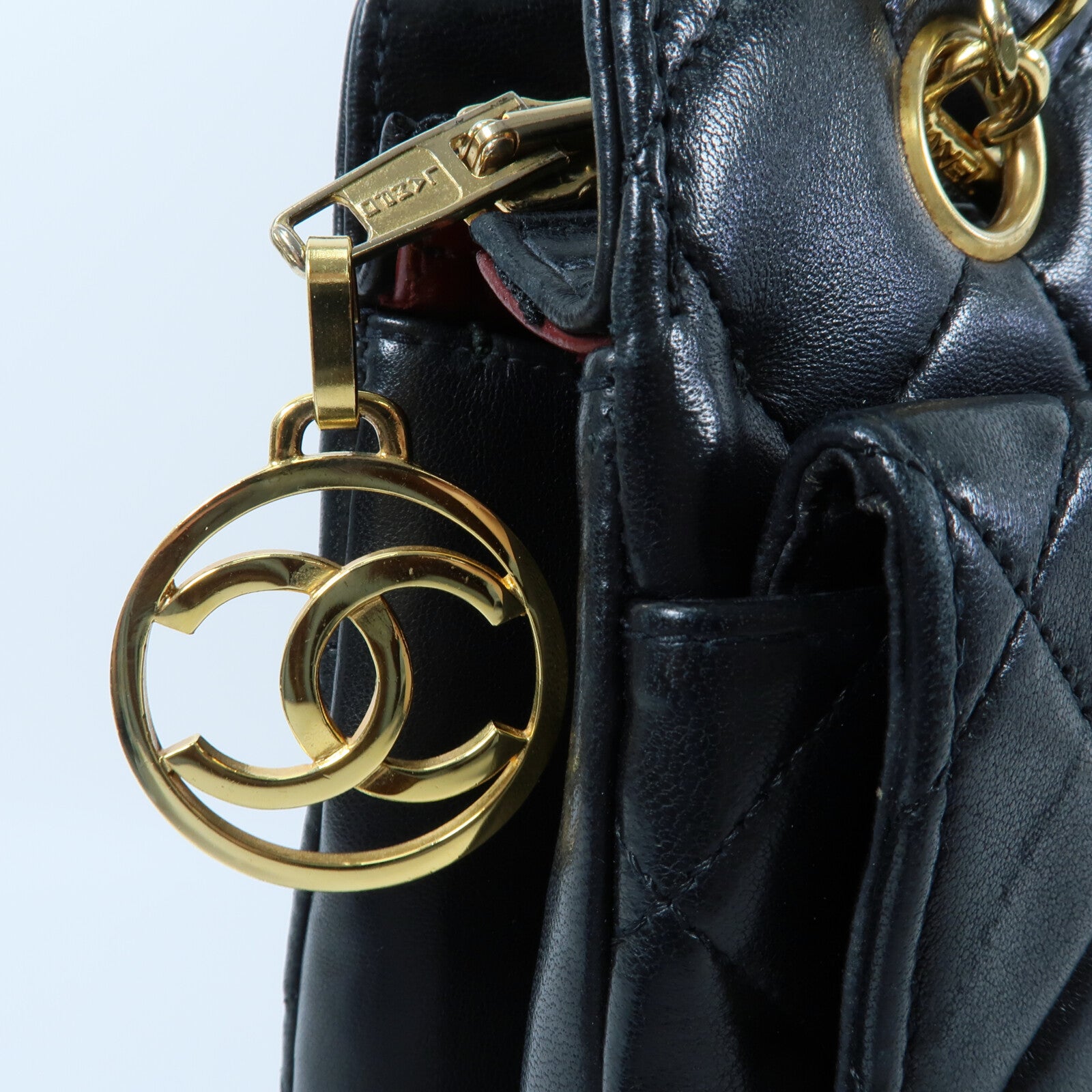 CHANEL 羊皮皮革Vintage Chain Shoulder Bag鏈帶肩背袋