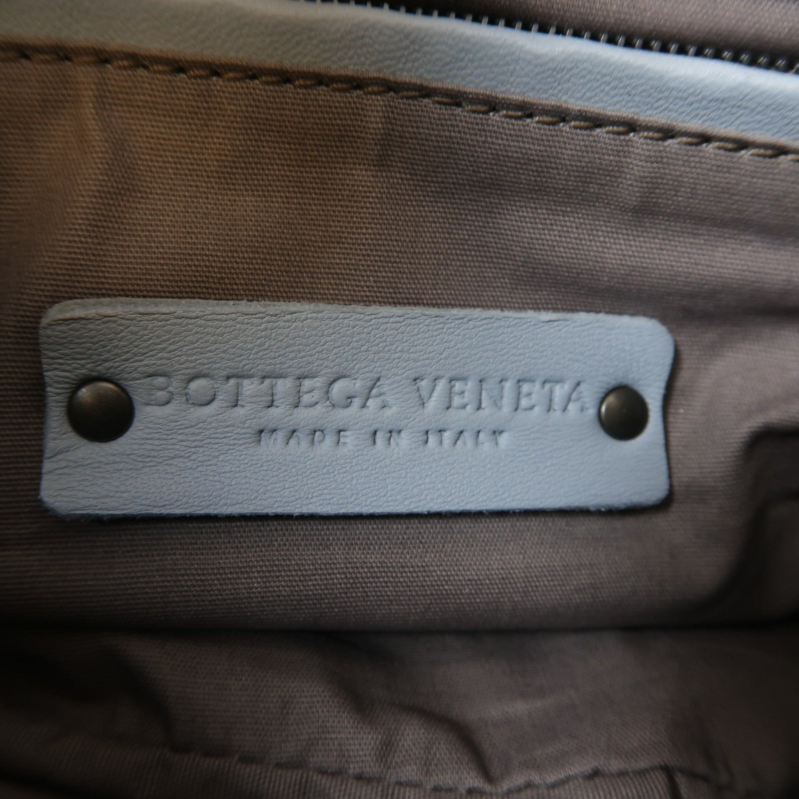 BOTTEGA VENETA 織紋羊皮皮革Shoulder Bag肩背袋藍色