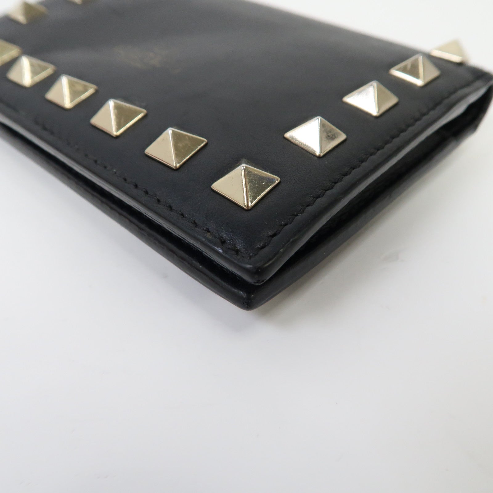 Valentino 牛皮皮革Rockstud Wallet錢包黑色
