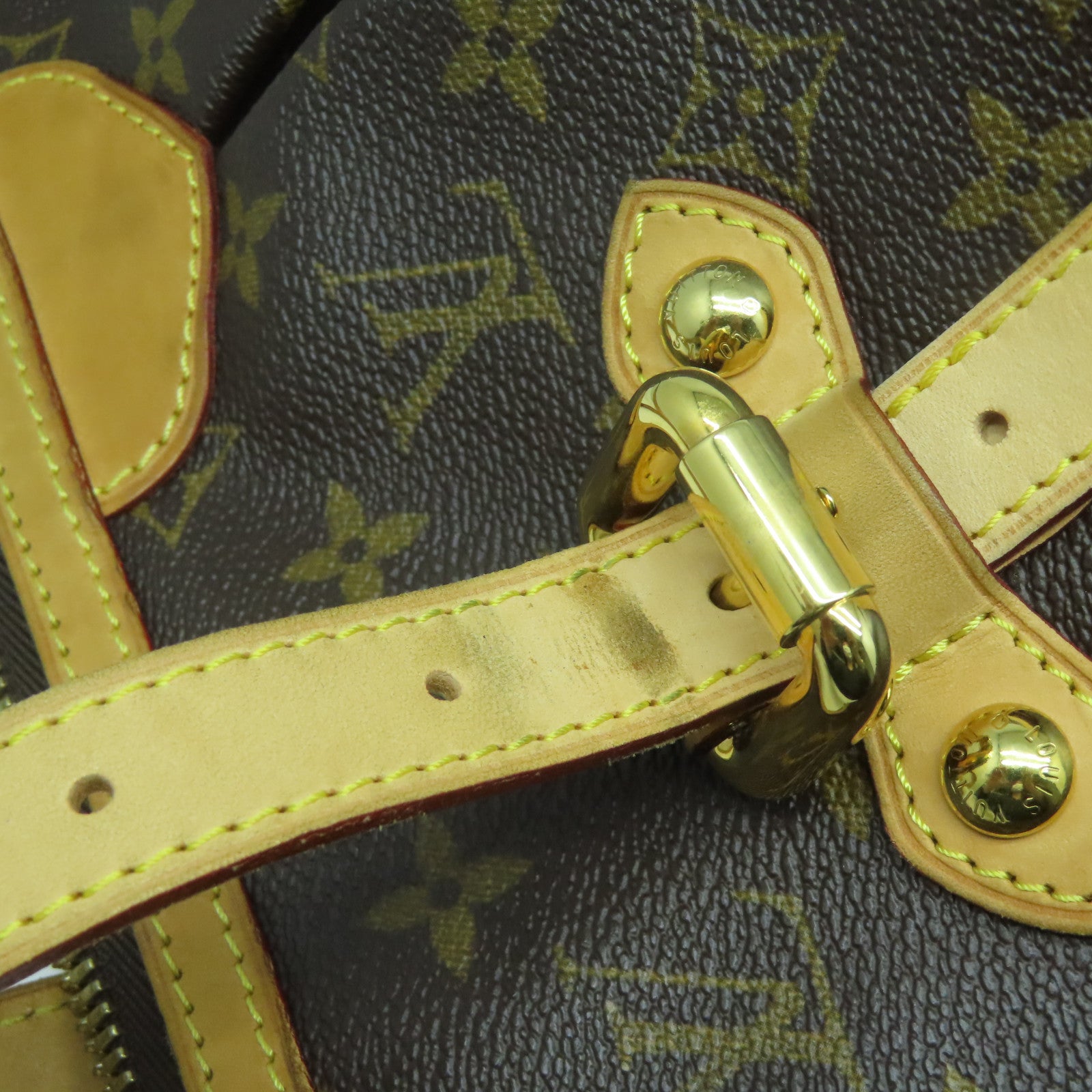 LOUIS VUITTON Monogram Palermo GM金扣手挽肩背兩用袋啡色