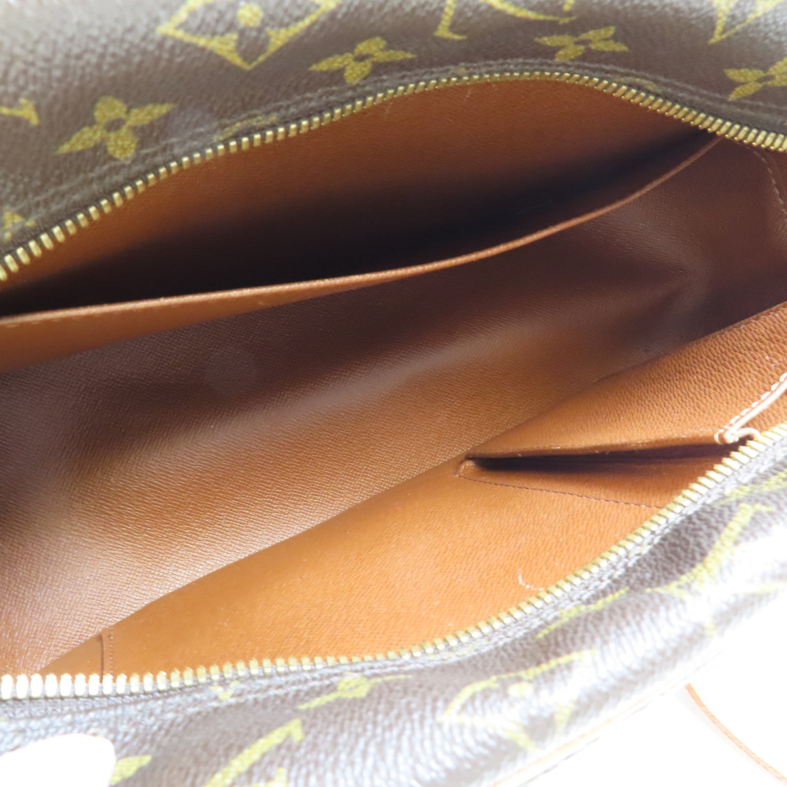 LOUIS VUITTON Monogram Cite金扣肩背袋棕色