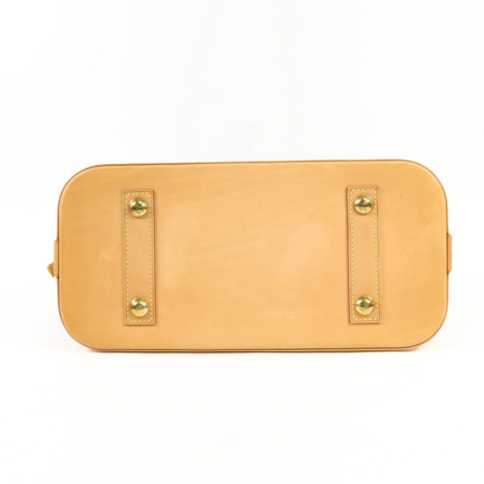 LOUIS VUITTON Monogram Alma金扣手挽袋棕色