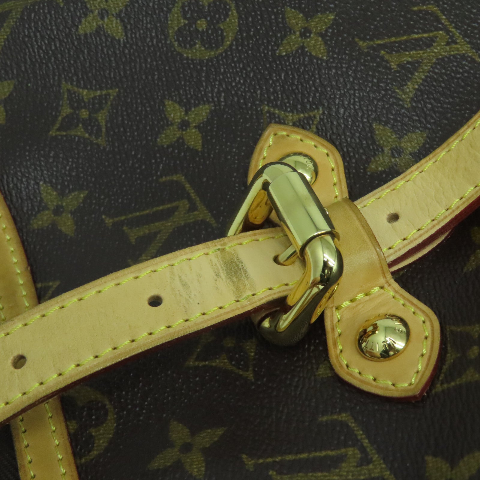 LOUIS VUITTON Monogram Palermo GM金扣手挽肩背兩用袋啡色