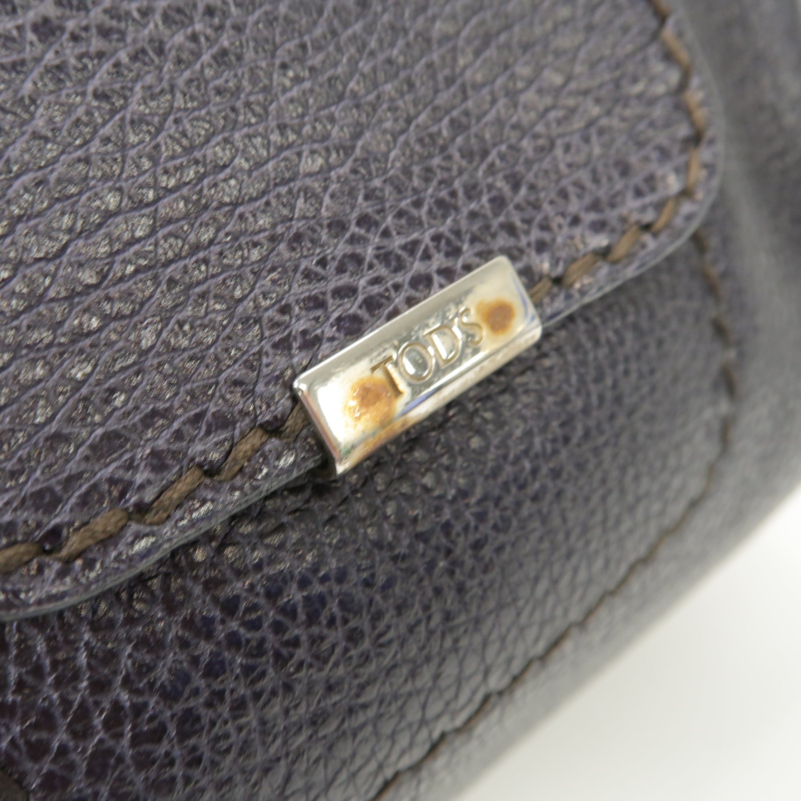 TOD’S 【激減優惠】牛皮皮革Handbag手挽袋深藍色