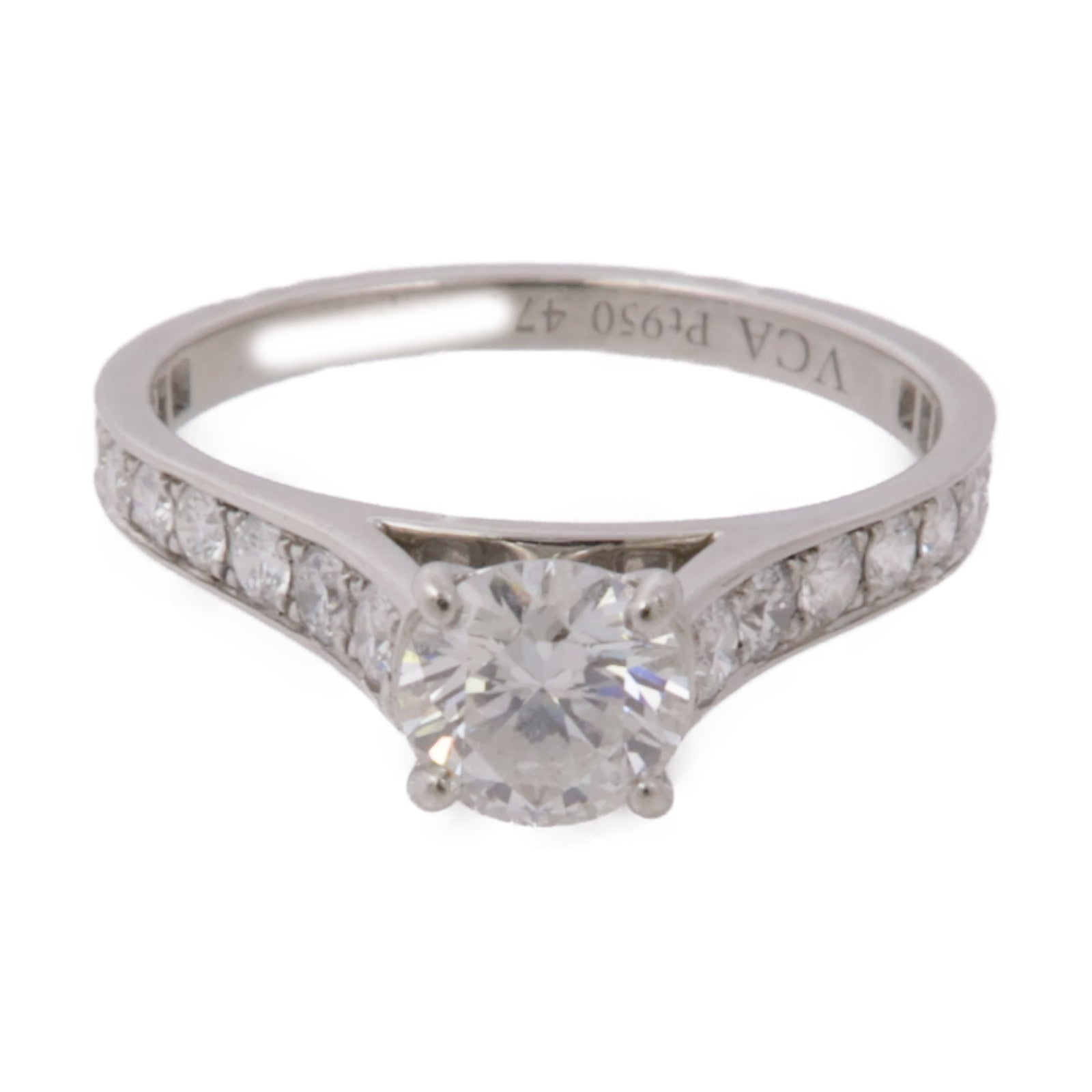 Van Cleef & Arpels【激減優惠】 PT950鉑金Romance Solitaire Ring鑽石戒指US#4.25