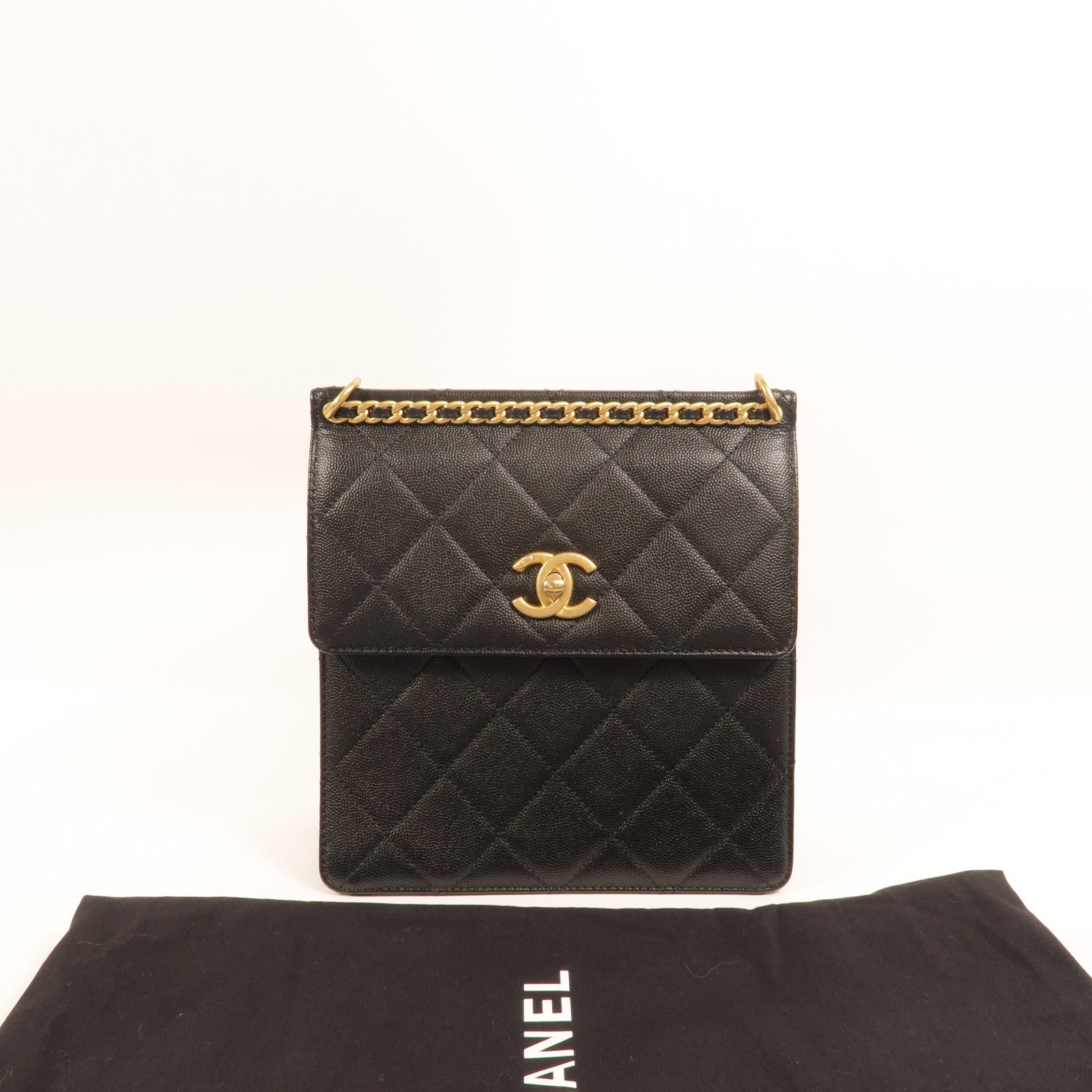 CHANEL 牛皮皮革Chain Backpack背包