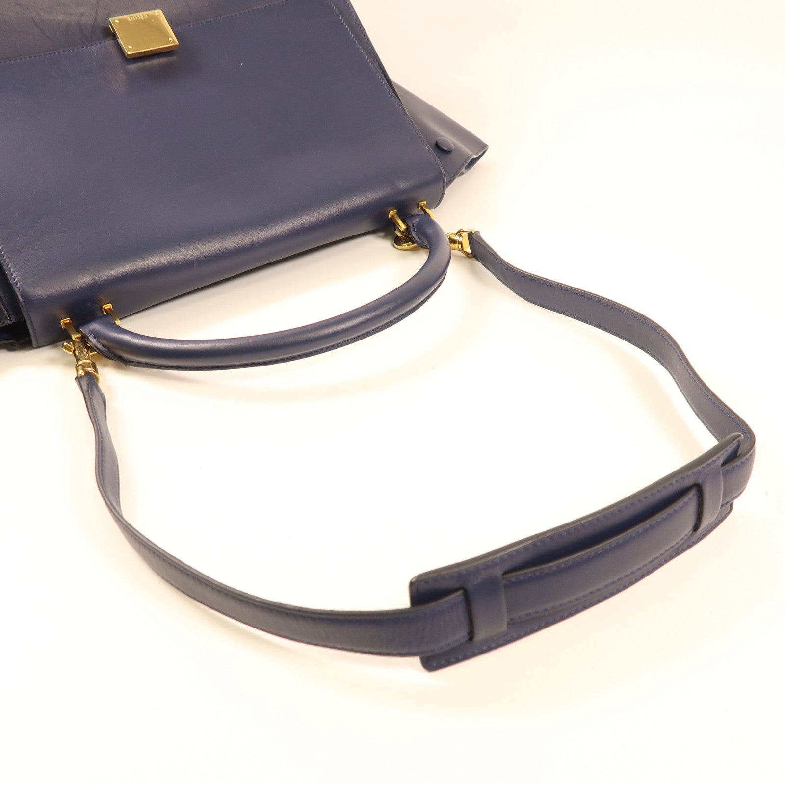 CELINE 牛皮皮革Trapeze金扣手挽肩背兩用袋