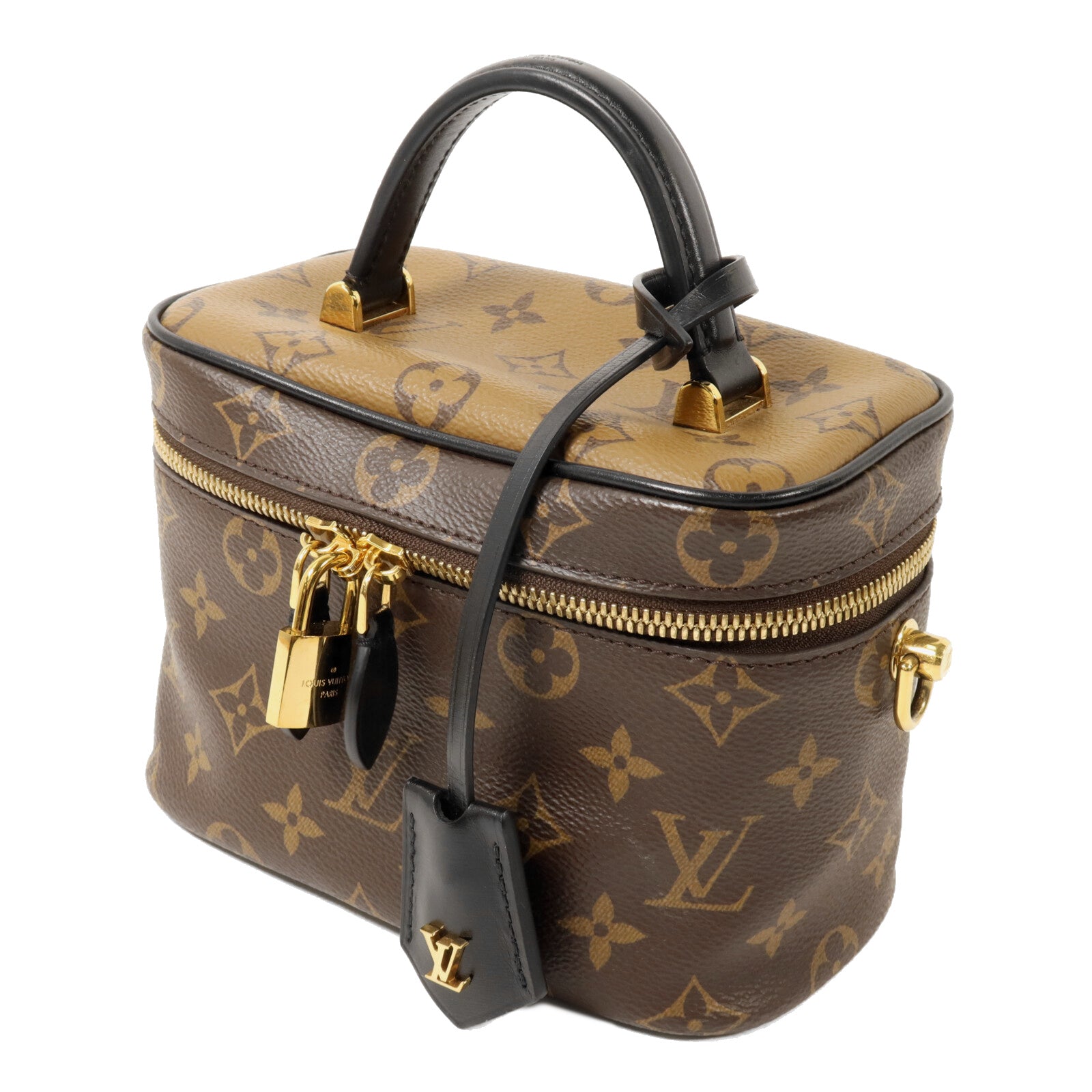 LOUIS VUITTON Monogram Reverse Vanity PM鏈帶手挽肩背兩用袋