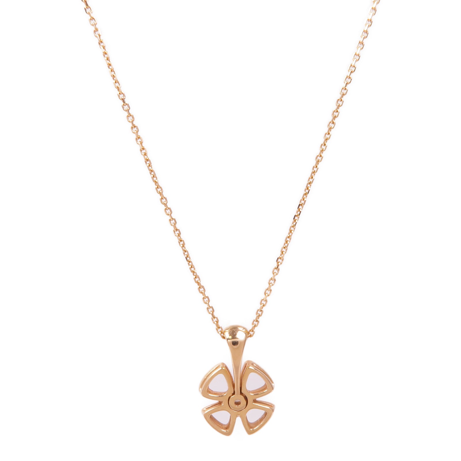 BVLGARI 18K玫瑰金Fiorever Diamond Necklace鑽石項鍊
