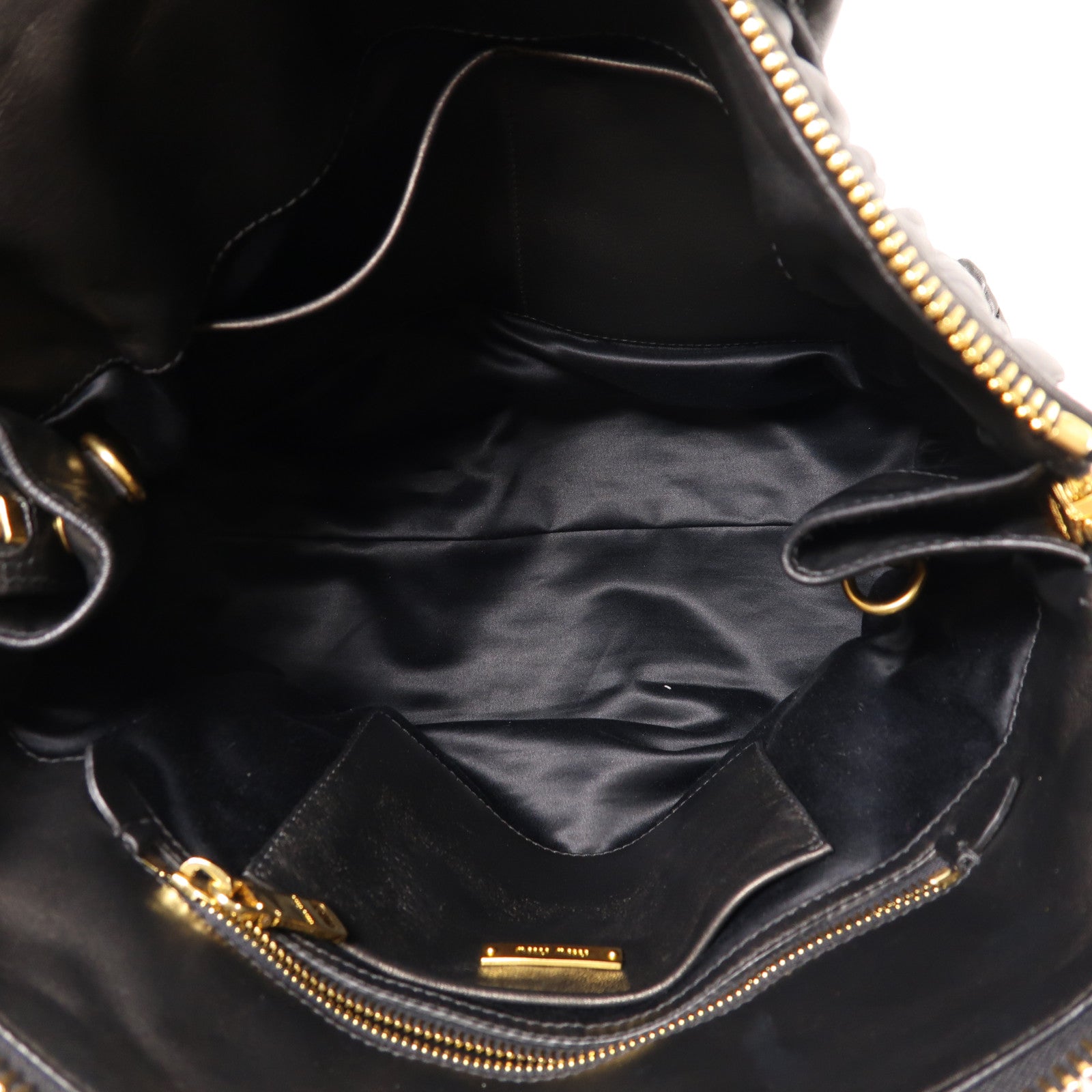 Miu Miu 羊皮皮革2 Way Shoulder金扣手挽肩背兩用袋