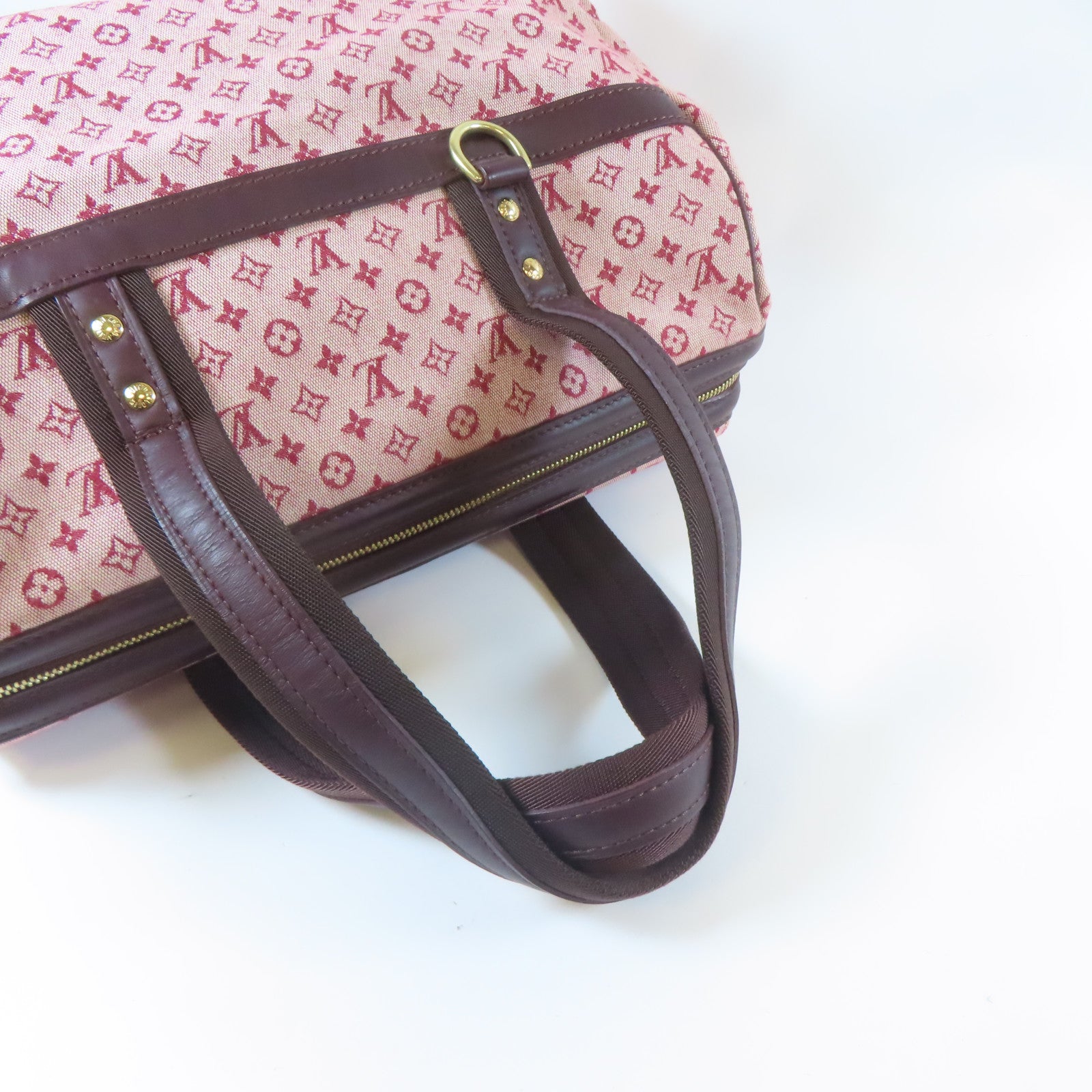LOUIS VUITTON Monogram Mini Josephine GM金扣手挽袋紅色
