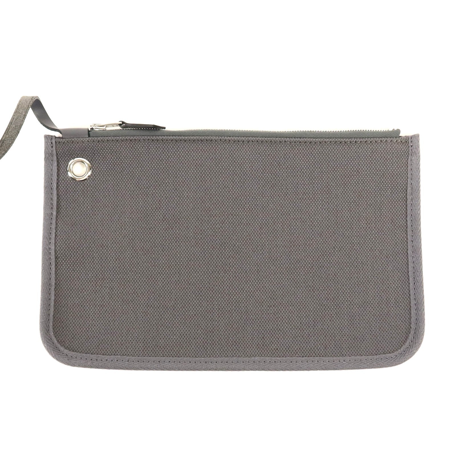 HERMES 帆布Herbag 31銀扣手挽肩背兩用袋Ardoise