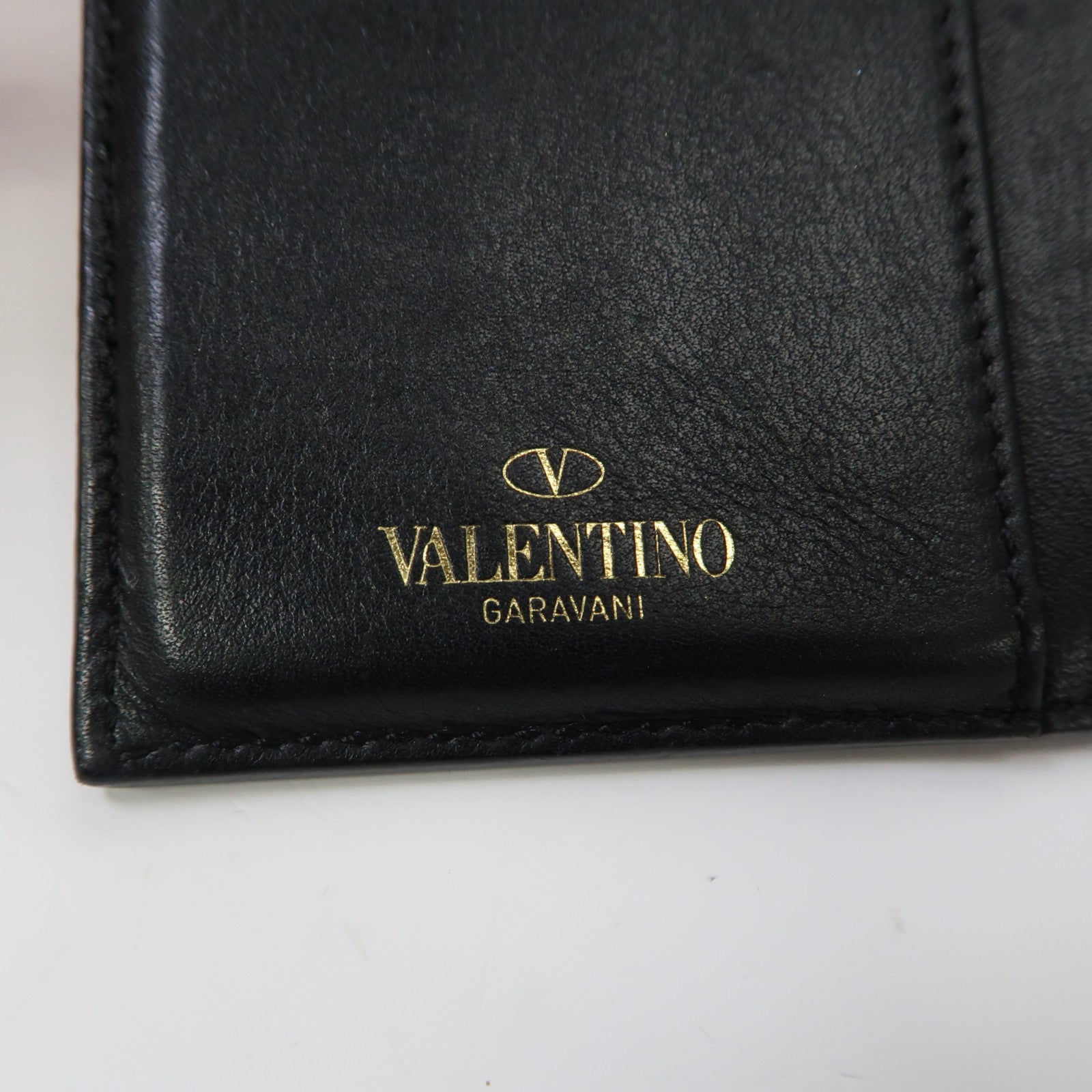 Valentino 牛皮皮革Rockstud Wallet錢包黑色