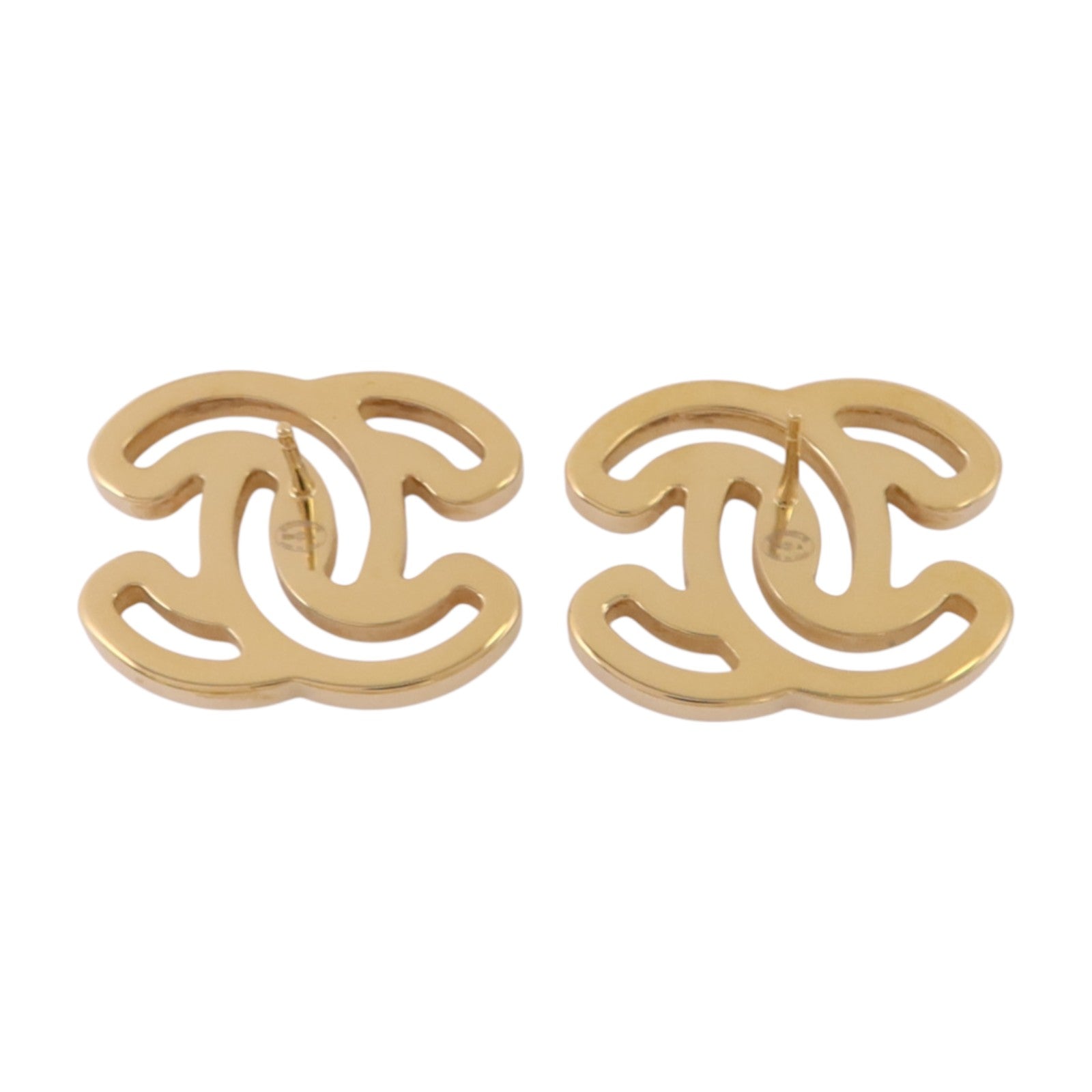 CHANEL 【激減優惠】金屬CC Earrings金扣耳環
