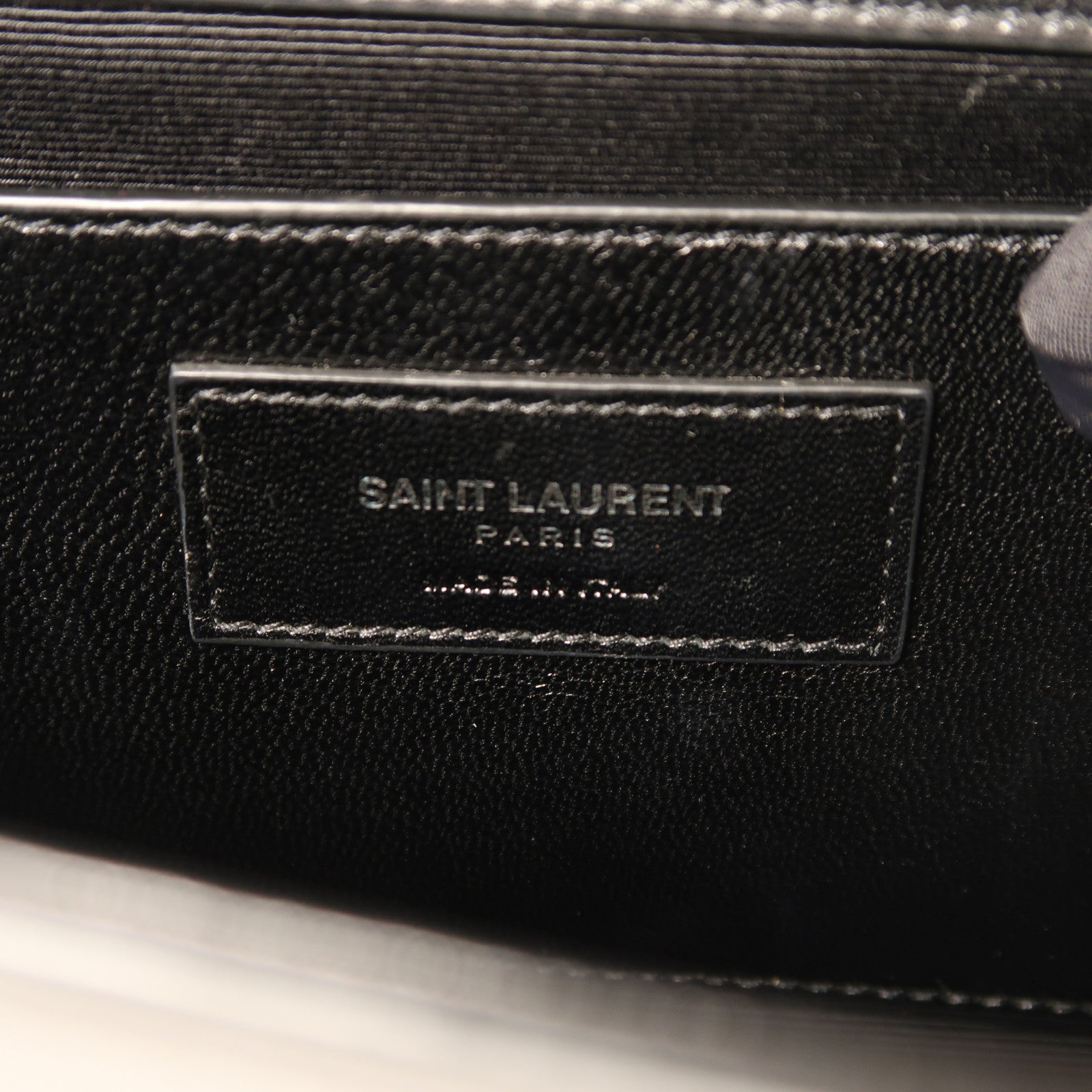 SAINT LAURENT YSL SHW Clutch Bag 332643 Calfskin Leather Black