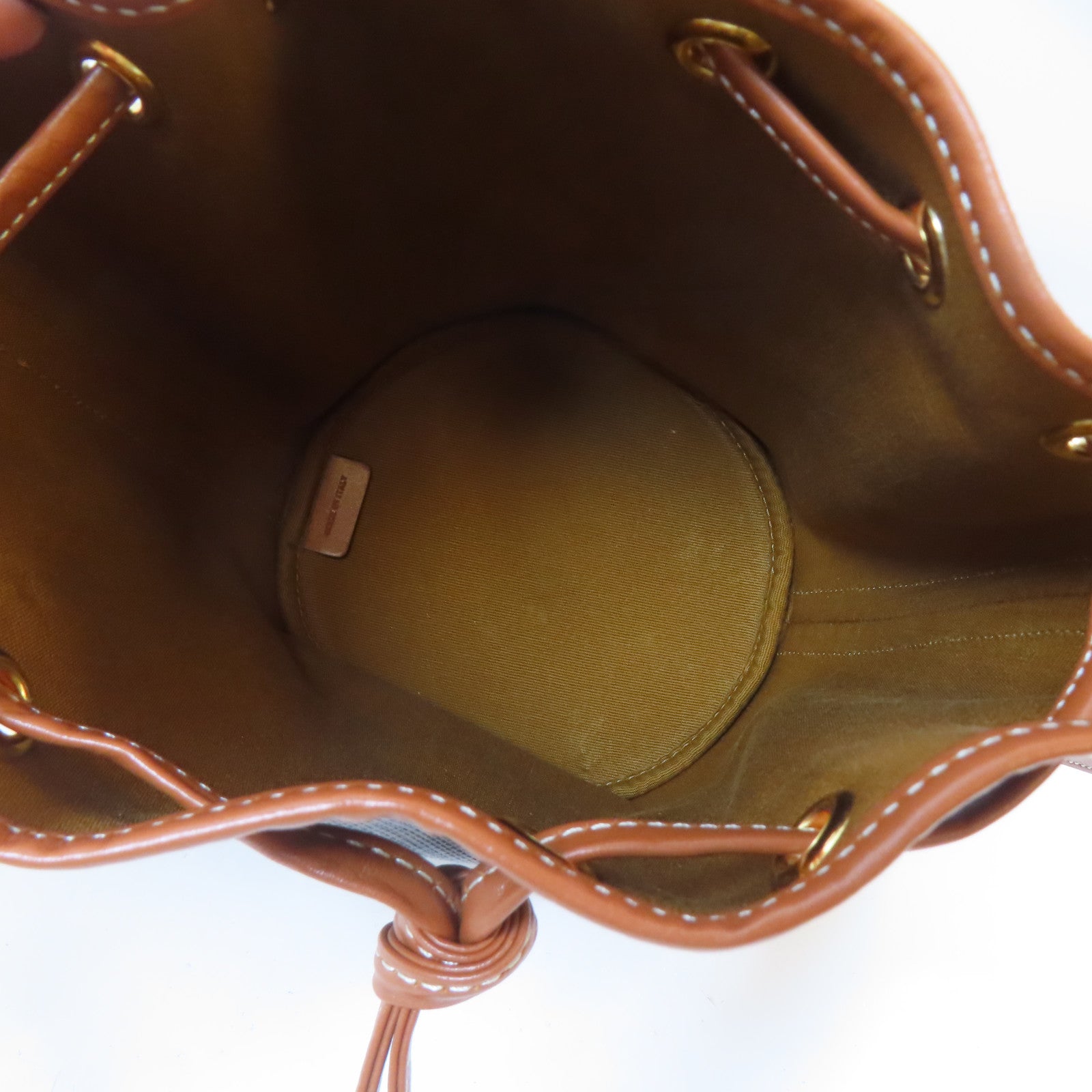 CELINE 塗層帆布Bucket Bag金扣肩背袋啡色