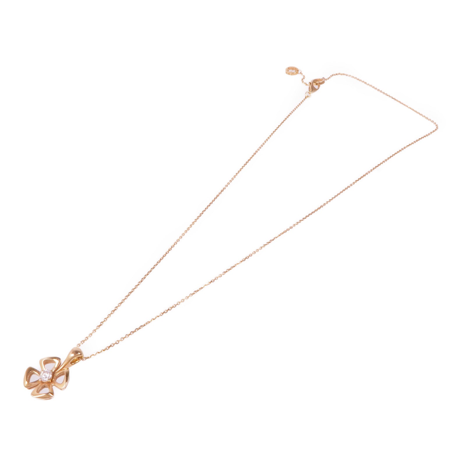 BVLGARI 18K玫瑰金Fiorever Diamond Necklace鑽石項鍊