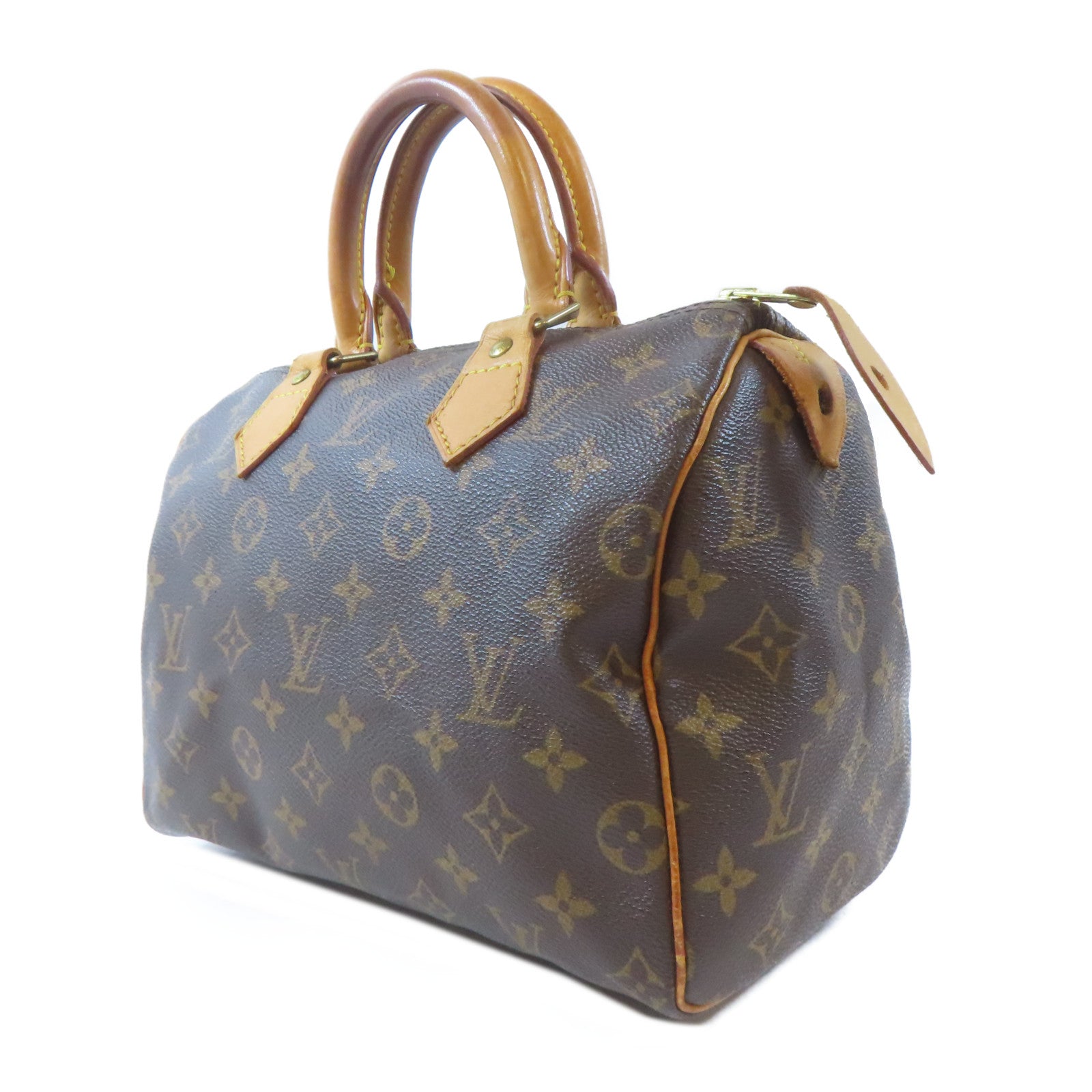 LOUIS VUITTON Monogram Speedy 25金扣手挽袋啡色