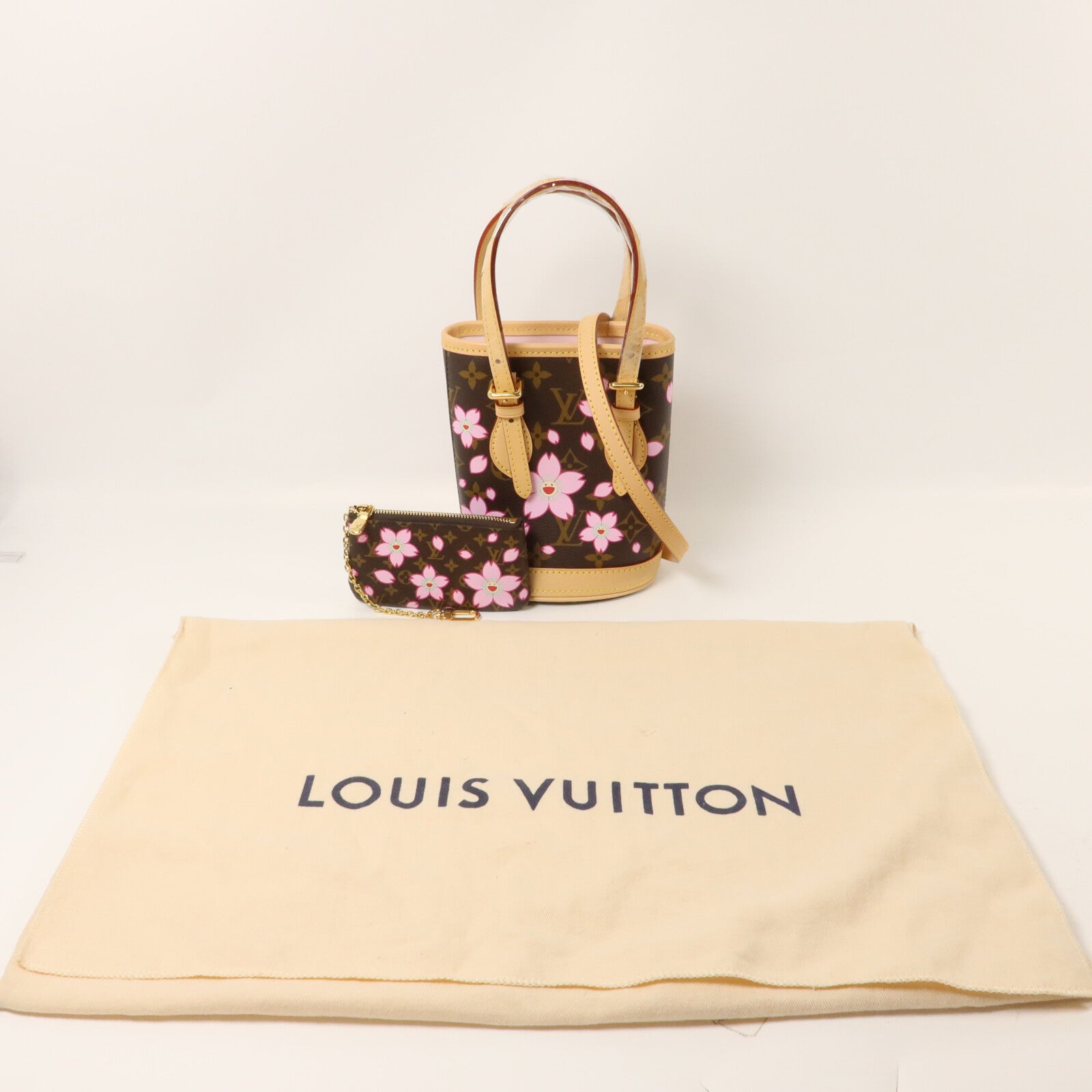 LOUIS VUITTON Monogram Cherru Blossom LV x TM Nano Bucket手挽肩背兩用袋