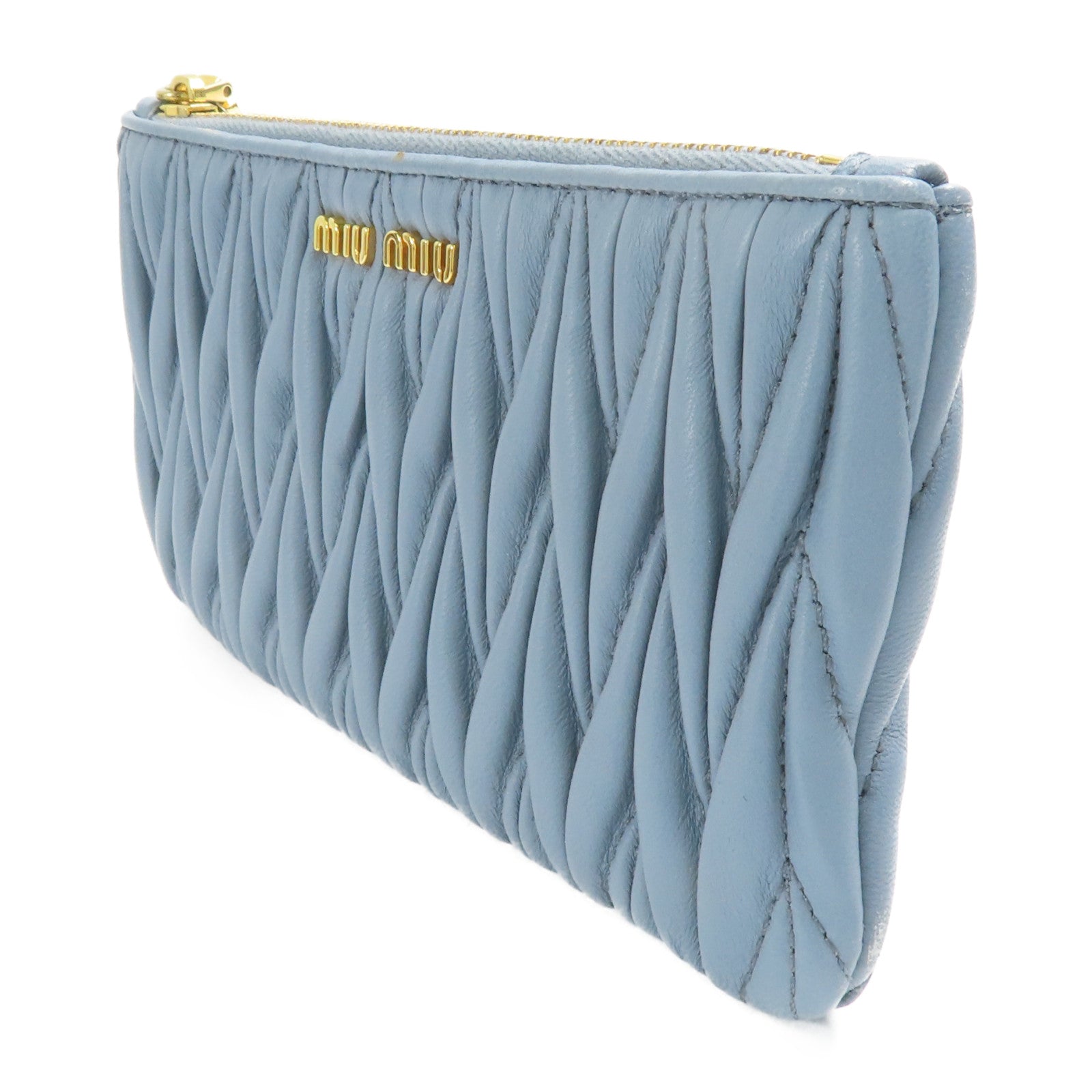 Miu Miu 羊皮皮革Pouch金扣手拿包