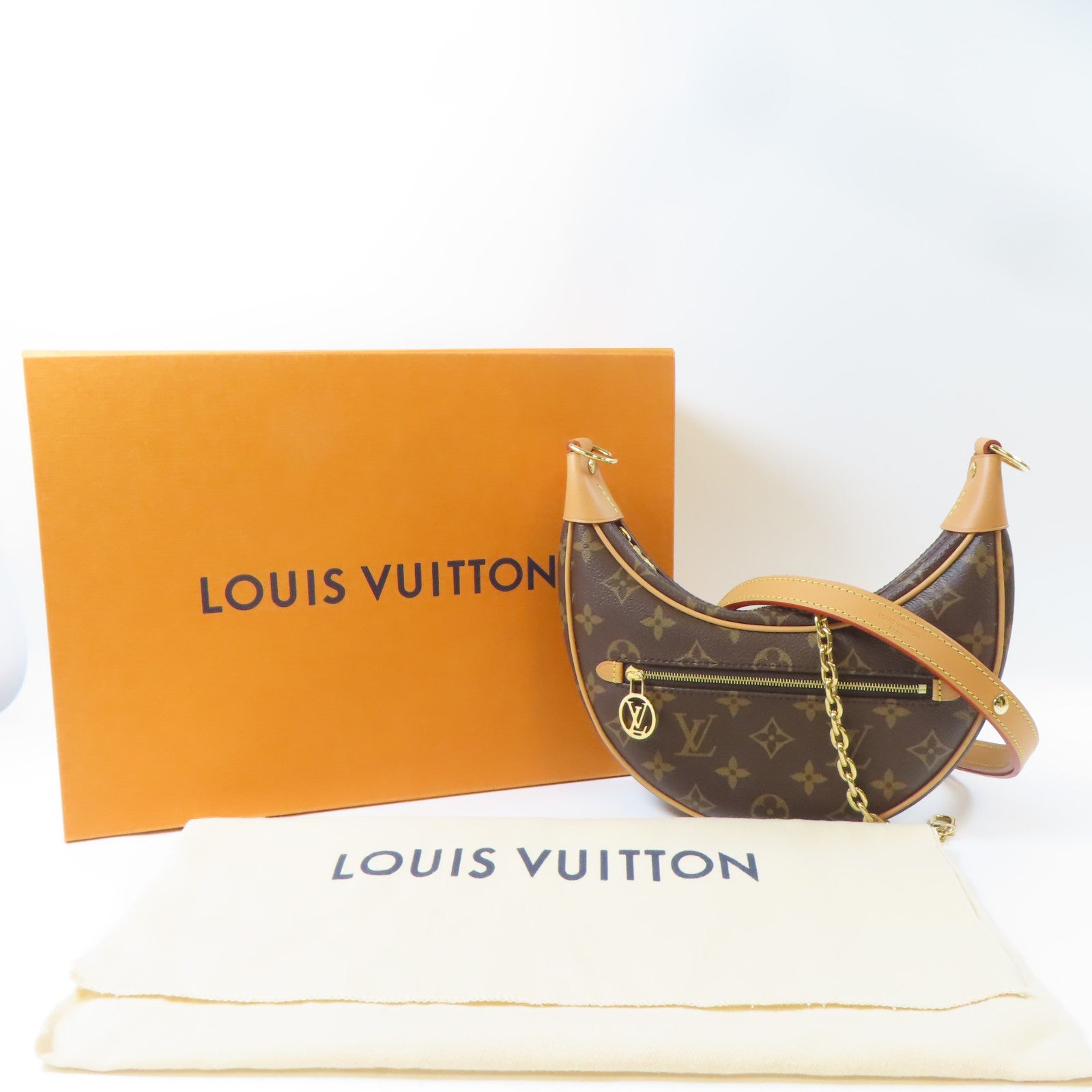 LOUIS VUITTON Monogram Loop Bag金扣肩背袋啡色