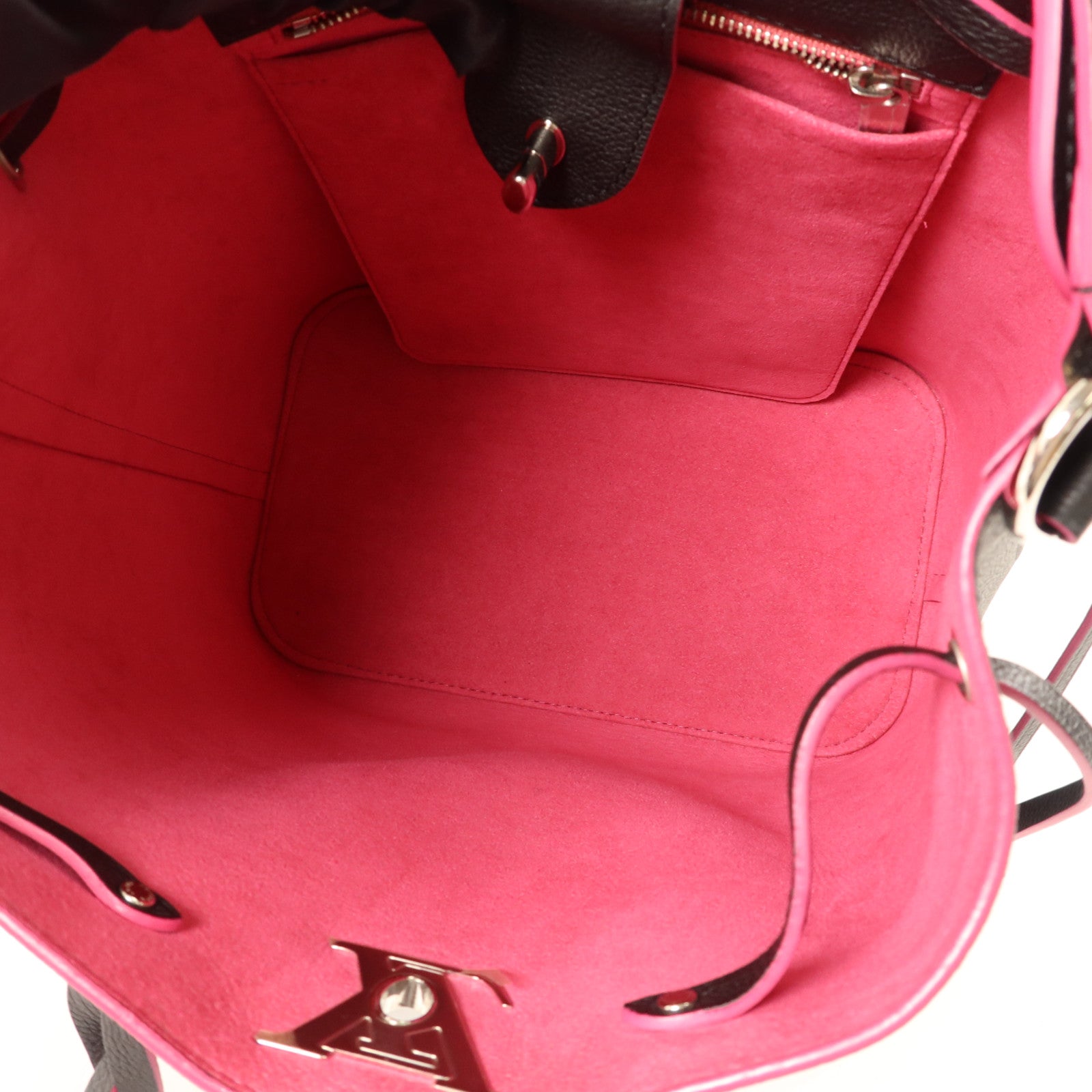 LOUIS VUITTON 牛皮皮革Lockme Bucket銀扣肩背袋