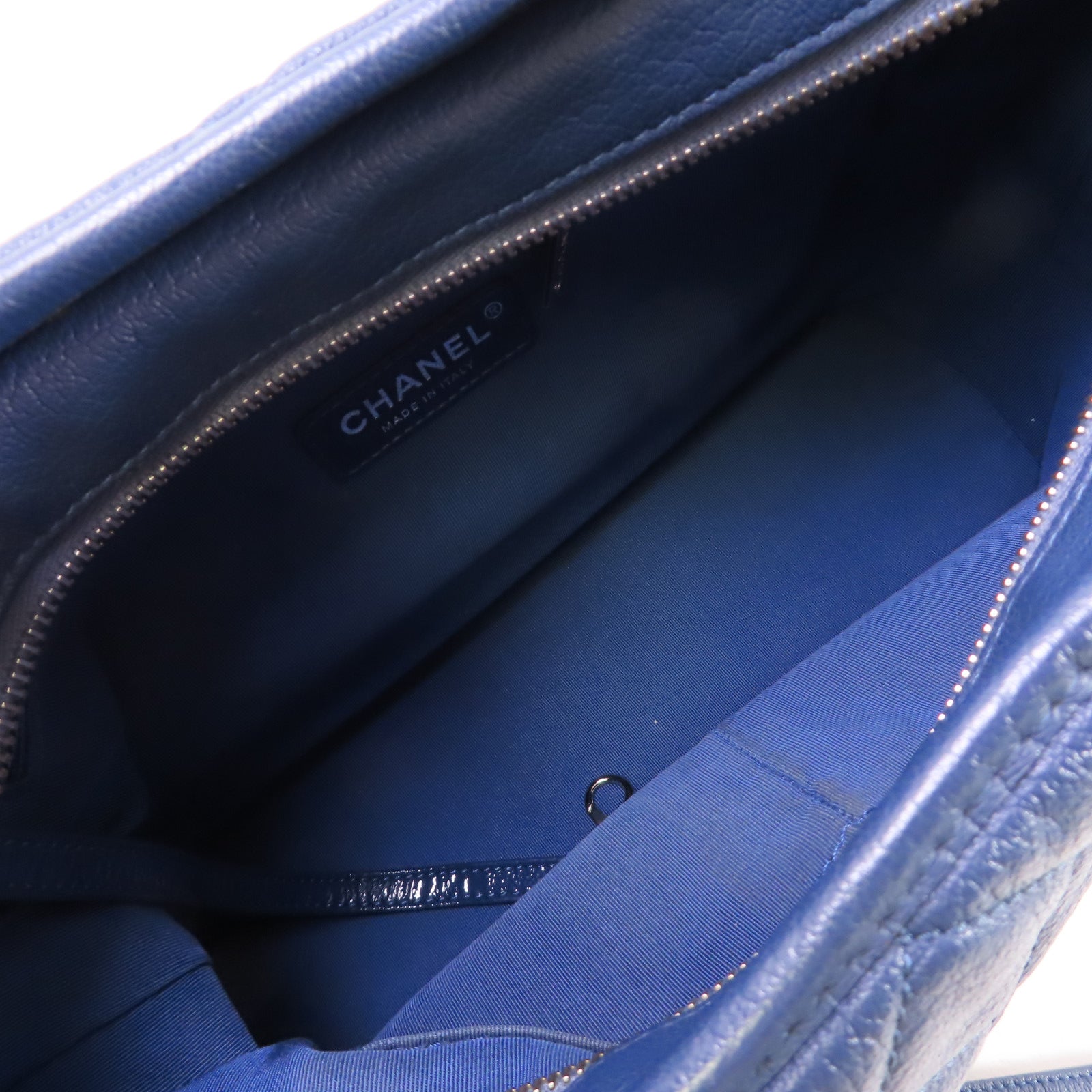 CHANEL 【激減優惠】菱格羊皮皮革Gabrielle MM Chain Shoulder Bag金扣鏈帶肩背袋藍色