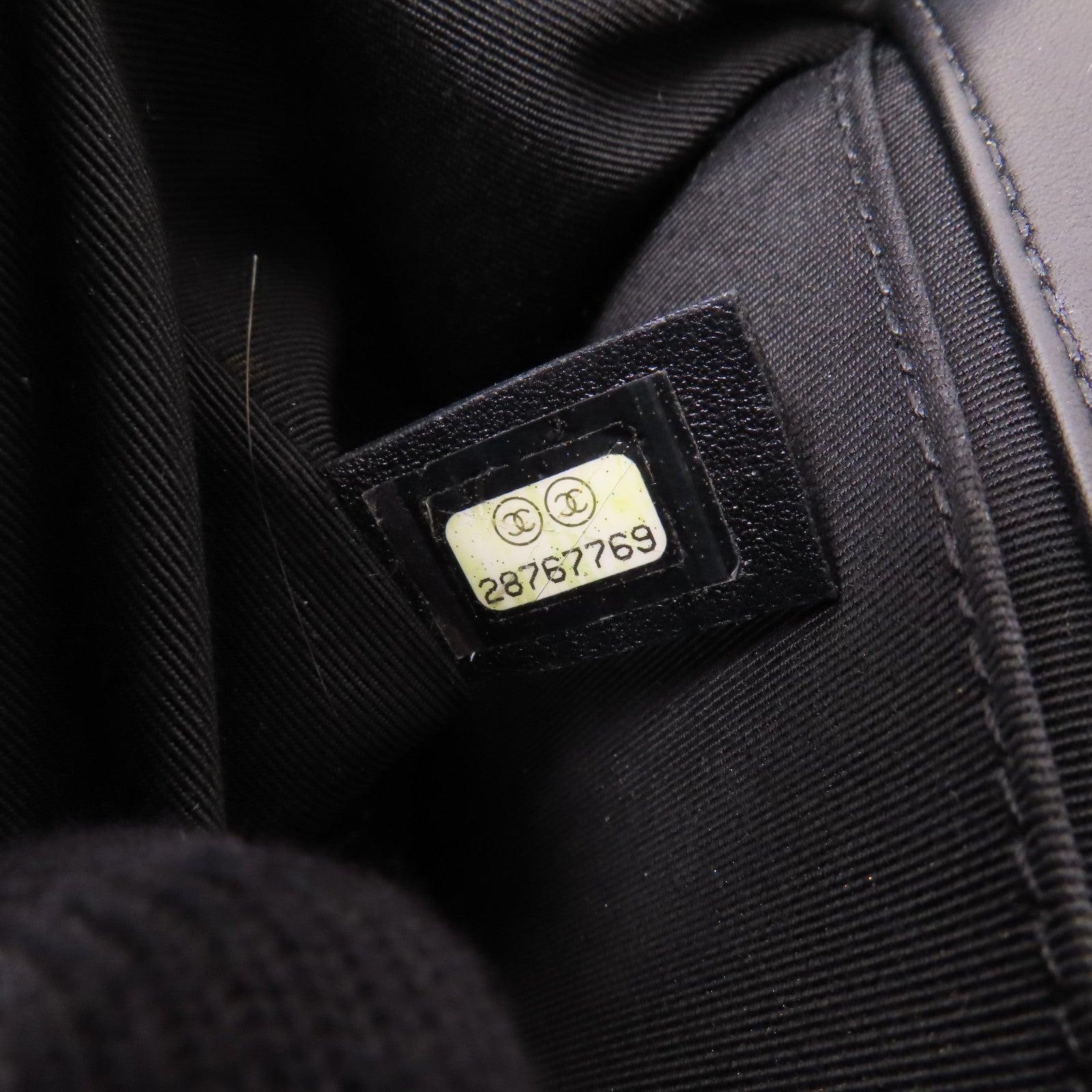 CHANEL 羊皮皮革Boy 25cm金扣鏈帶肩背袋