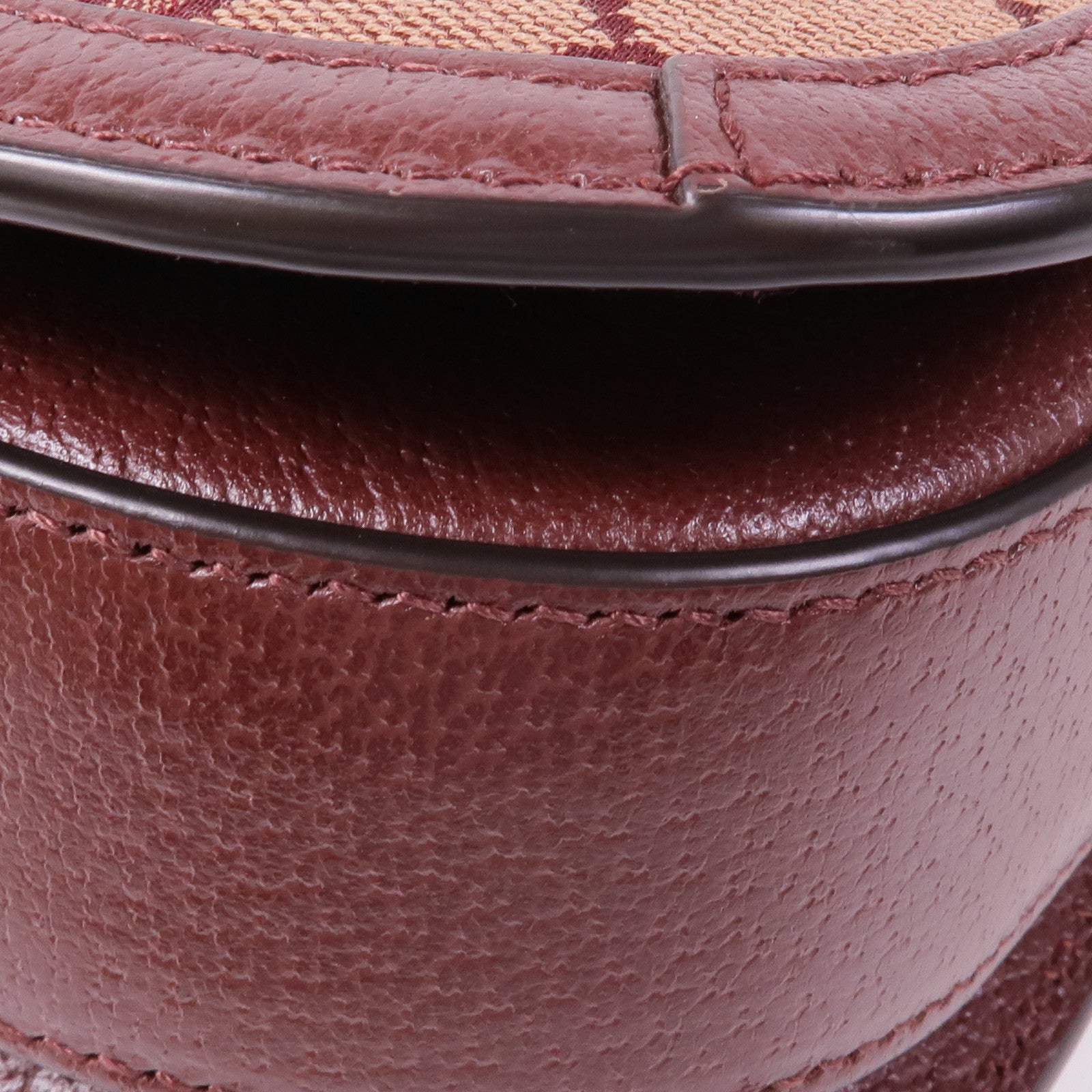 GUCCI 塗層帆布Horsebit 1955金扣肩背袋