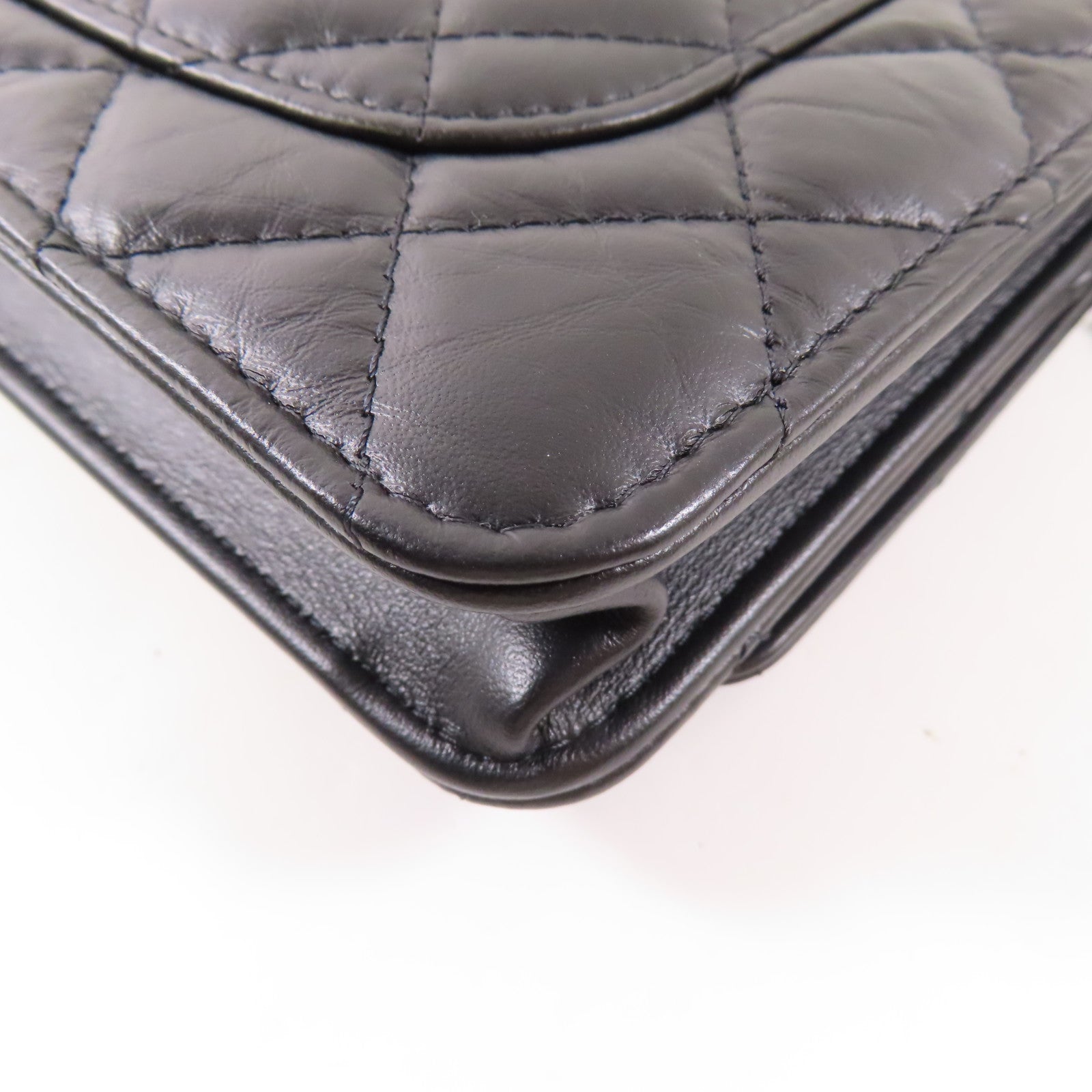 CHANEL 【激減優惠】牛皮皮革2.55 WOC Wallet On Chain鏈帶肩背袋