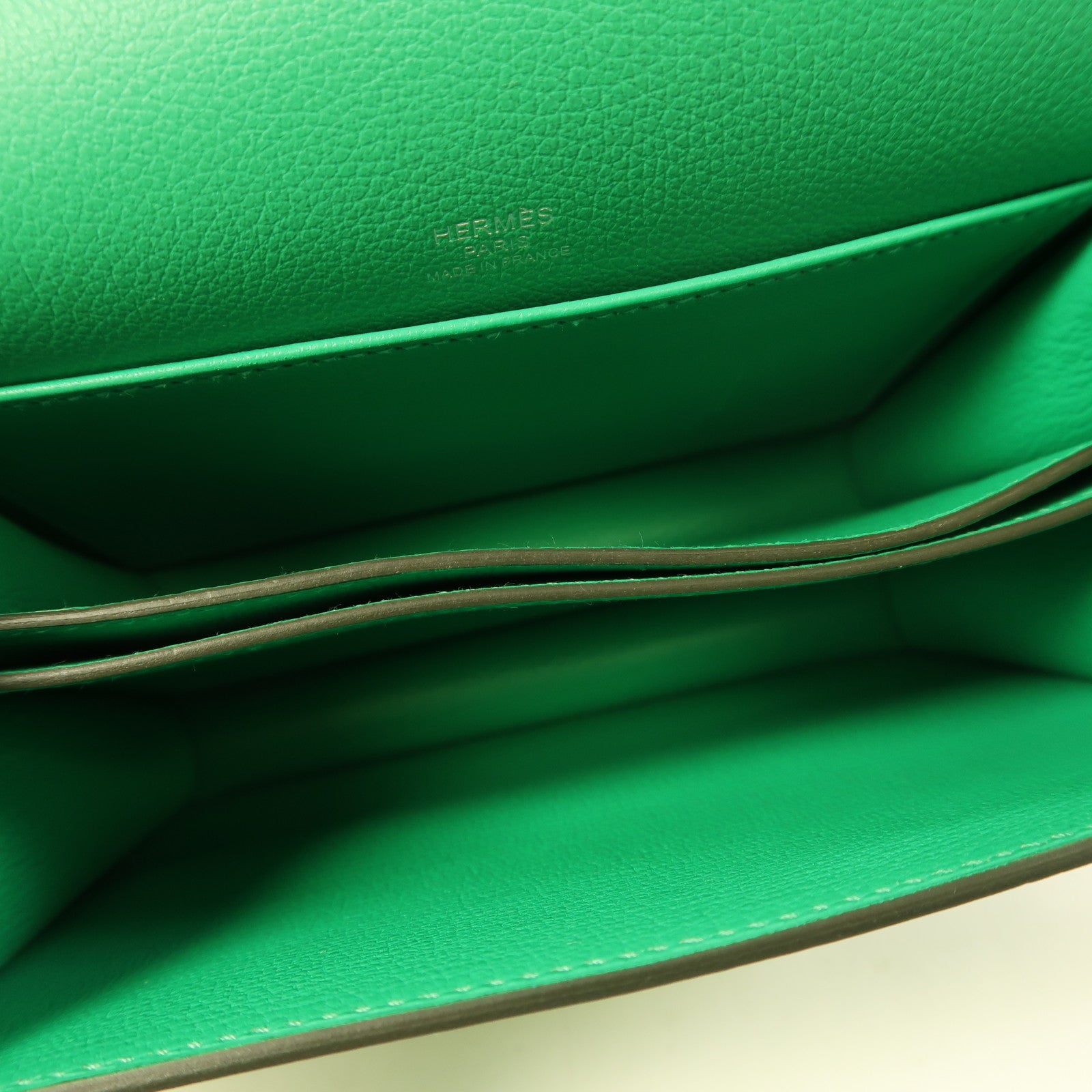 HERMES Evercolor皮革Roulis Mini銀扣肩背袋Menthe