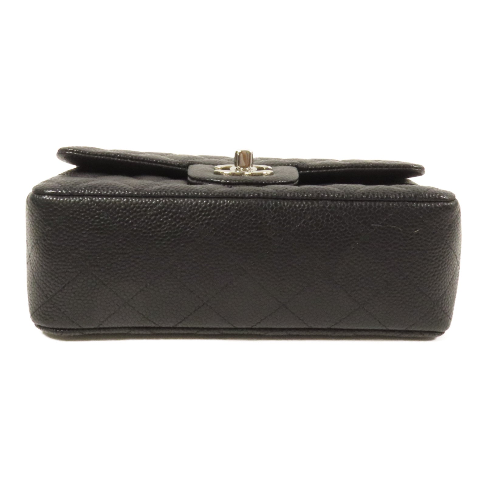 CHANEL 牛皮皮革Mini Classic 20銀扣鏈帶肩背袋