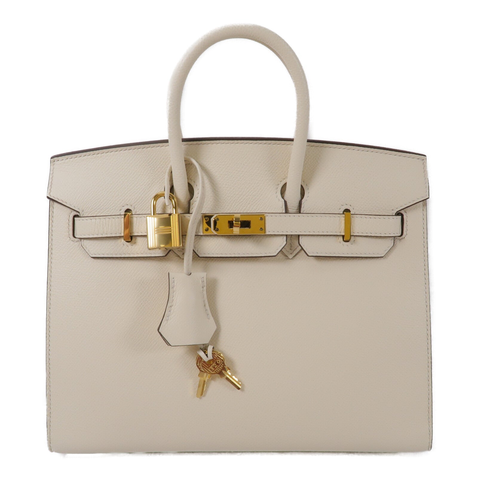 HERMES Epsom皮革Birkin 25手挽袋Nata