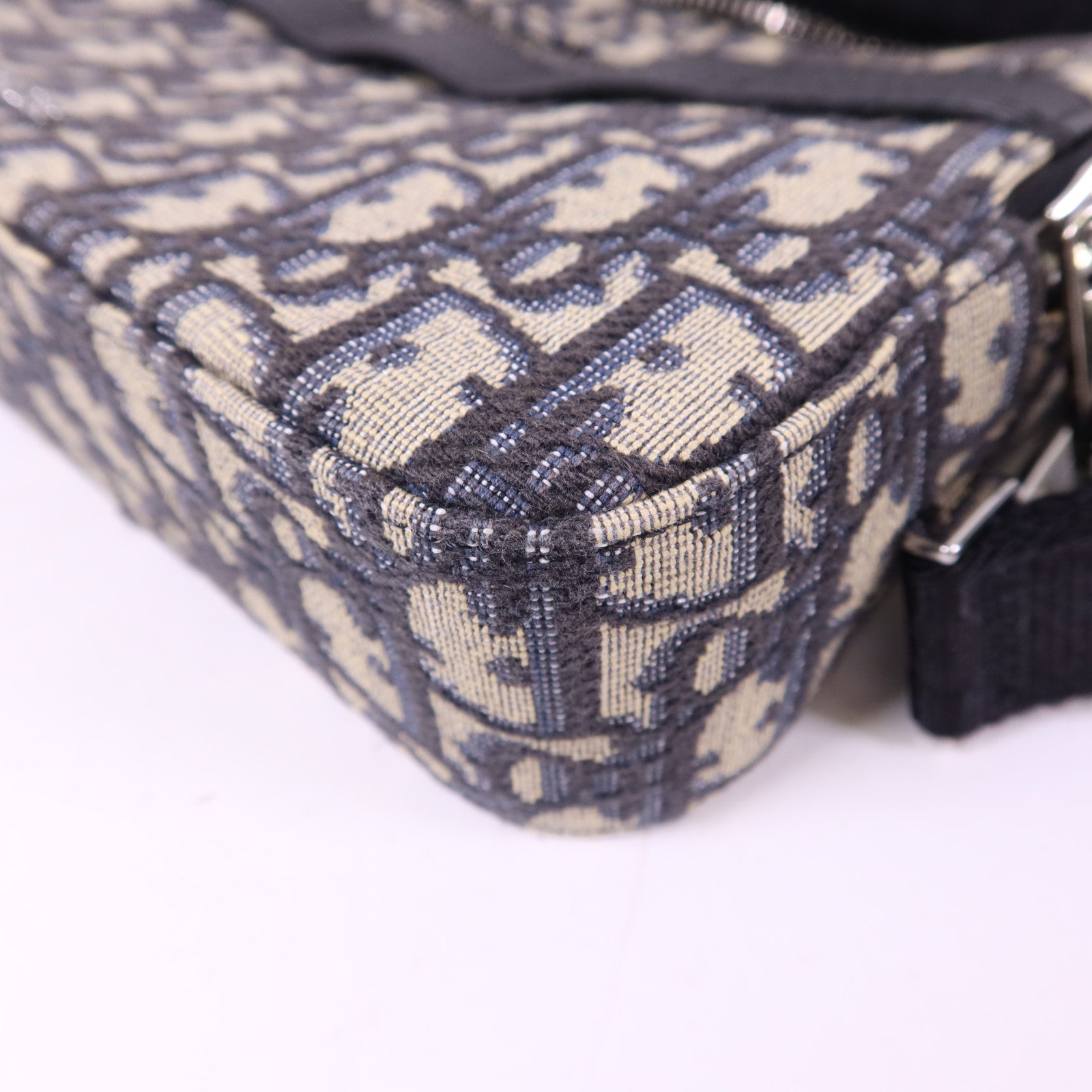 Dior 帆布Safari Messenger Oblique銀扣肩背袋